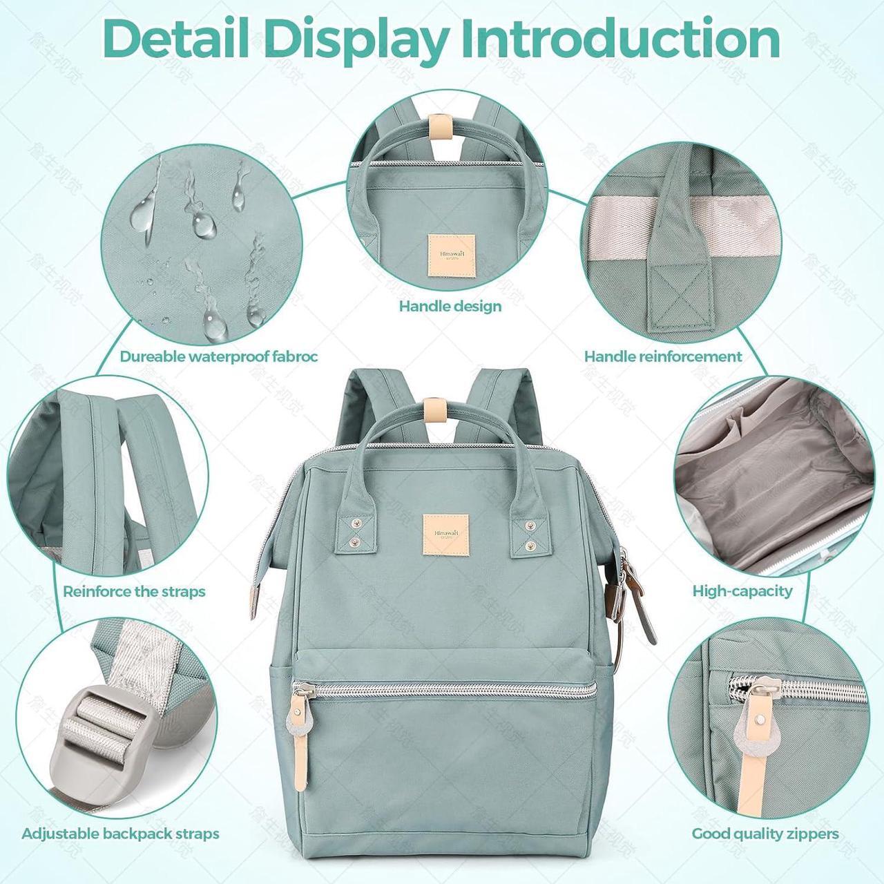 Alt view image 6 of 7 - Himawari Laptop Backpack for Women & Men - Travel Backpack With USB Charging Port, Water Resistant, College & School Bag