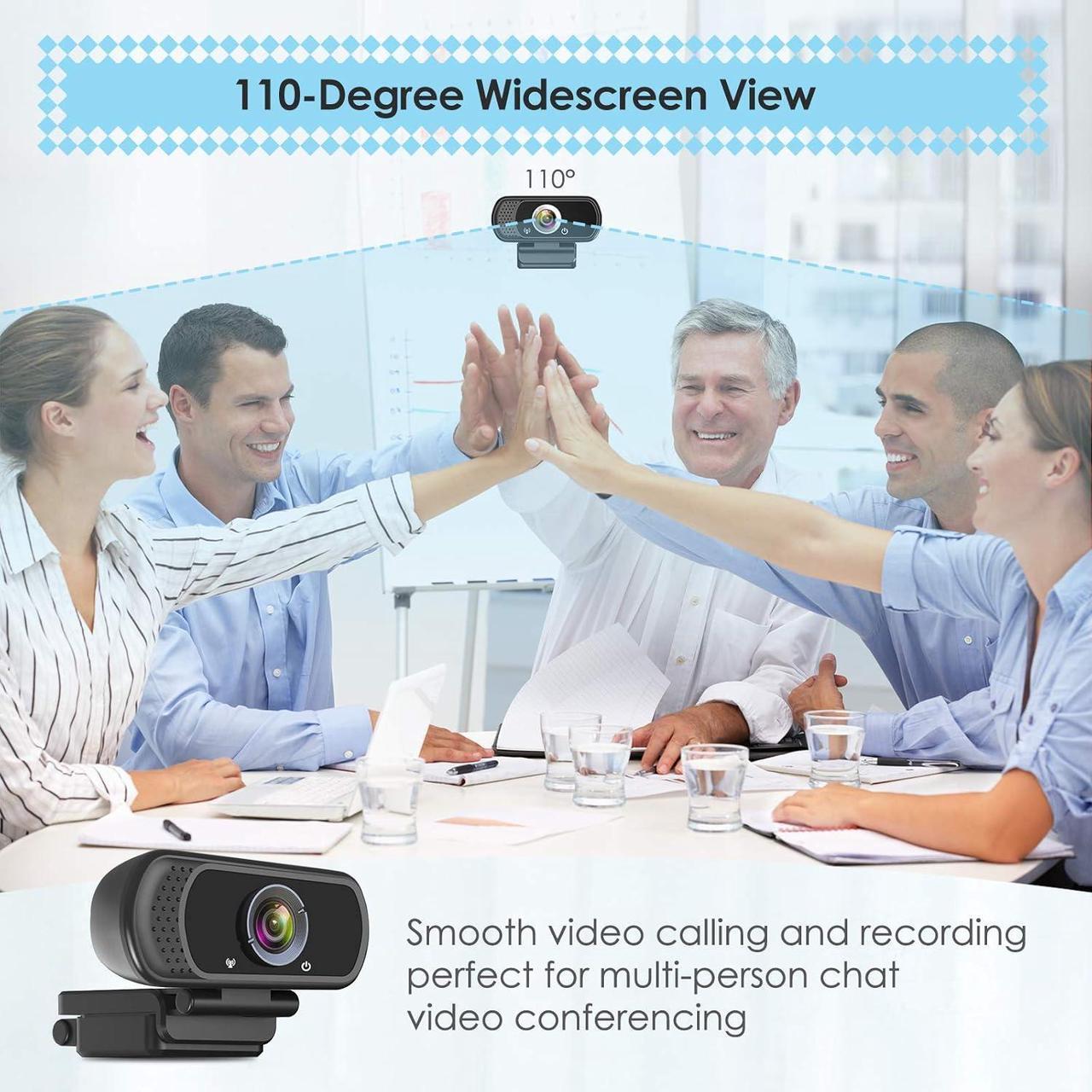 Alt view image 3 of 7 - ToLuLu 1080P Webcam with Microphone, HD Webcam Web Camera with Tripod Stand, Widescreen USB Computer Camera, Streaming Mic Webcam for Online Calling/Conferencing,Facetime/YouTube Desktop Laptop PC