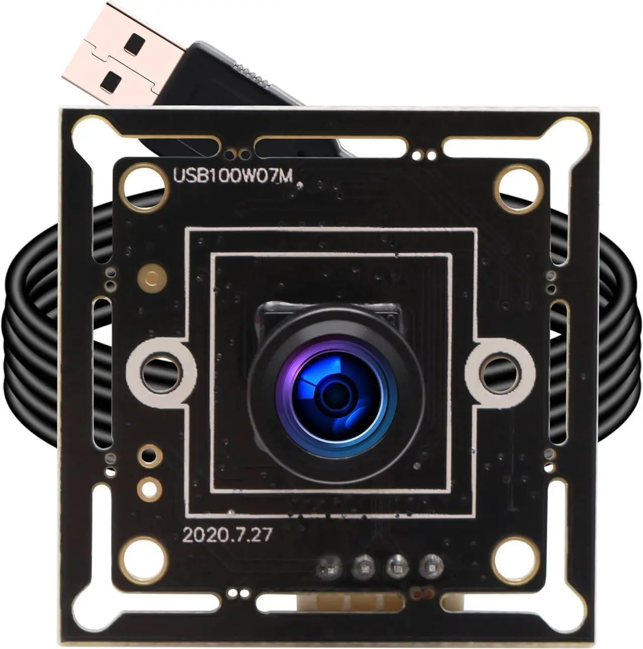 Main image of ELP USB Camera Module Super Mini 720p Wide Angle with 100degree M7 Lens Megapixel HD OV9712 Embedded Webcam Board for Computer USB2.0 UVC Video PC Opencv Camera Module,with 3.3ft/1m Cable for Laptop
