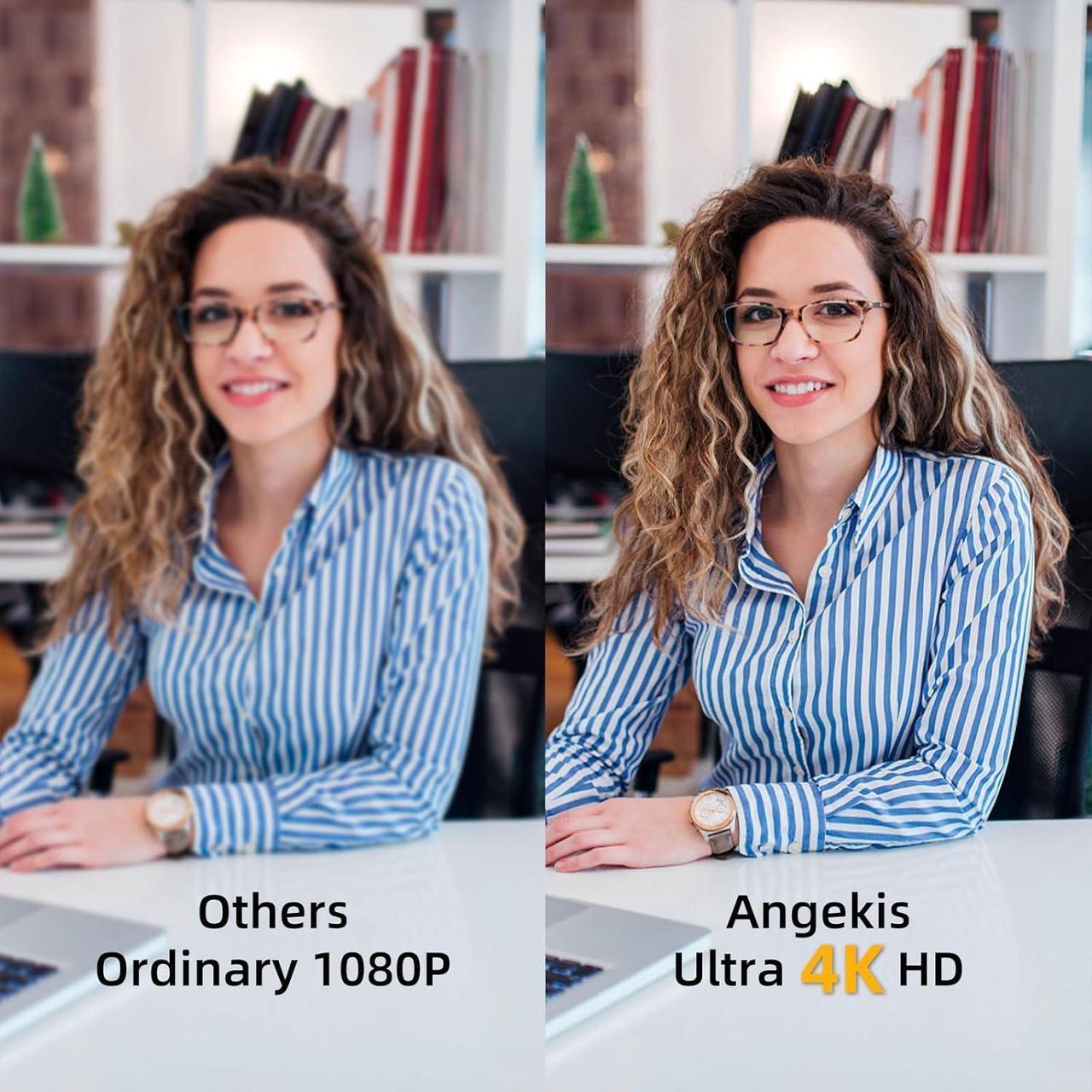 Alt view image 6 of 7 - 4K Webcam for PC -Ultral HD 4K,with 4X Digital Zoom, 1 Built in Microphones. USB Type C Port. FOV 90°(Diagonal) AccelaFocus Technology,for Zoom/Skype/Teams, Conferencing and Video Calling