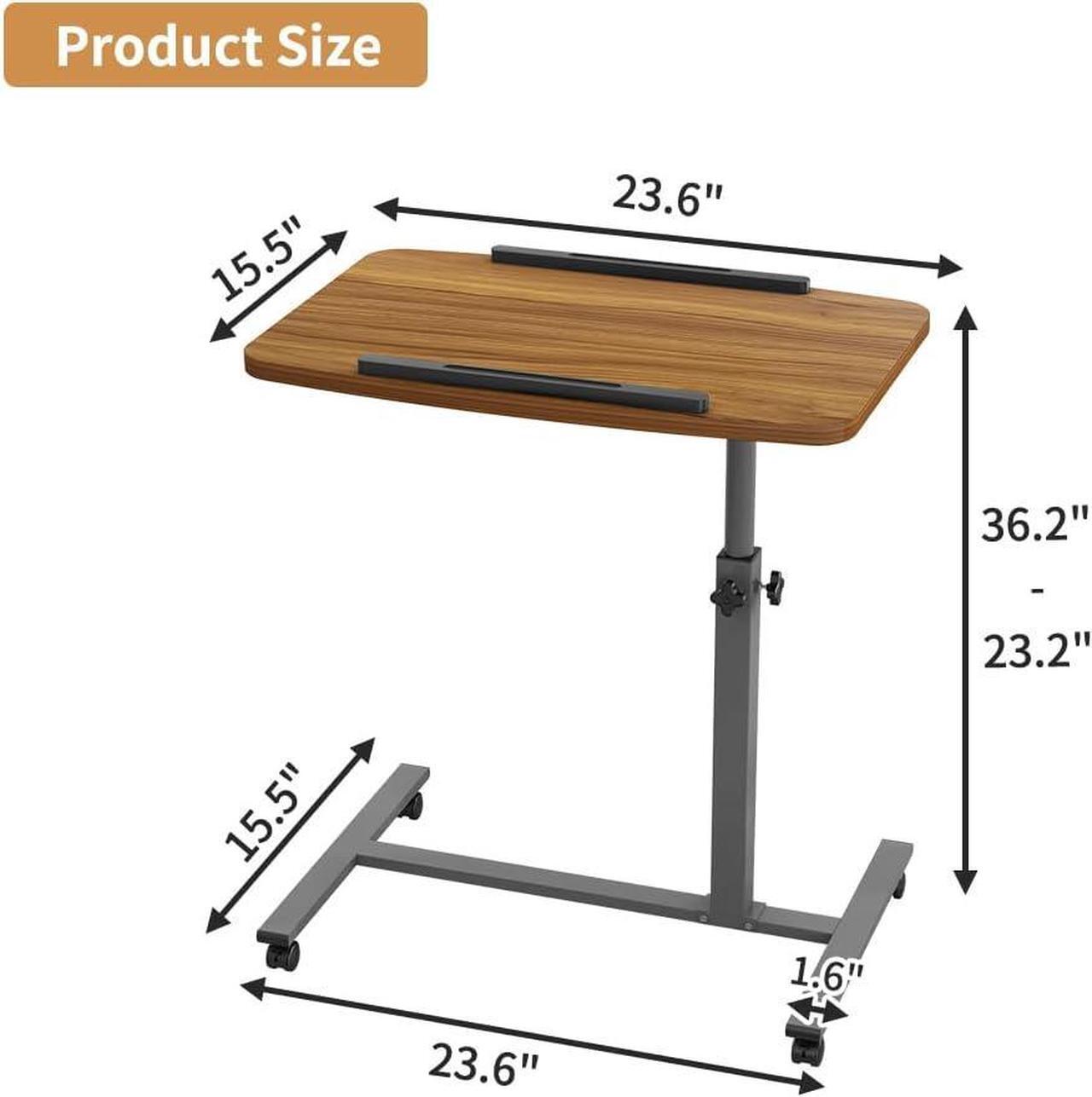 Alt view image 3 of 7 - Laptop Table Mobile Adjustable Height Laptop Stand Portable Desk Notebook Swivel Laptop Desk Rolling Desk Laptop Table Laptop Stand for Couch Hospital Bed Table