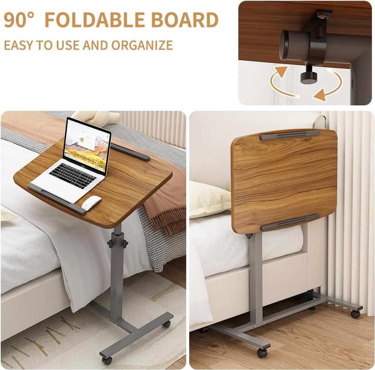 Alt view image 6 of 7 - Laptop Table Mobile Adjustable Height Laptop Stand Portable Desk Notebook Swivel Laptop Desk Rolling Desk Laptop Table Laptop Stand for Couch Hospital Bed Table