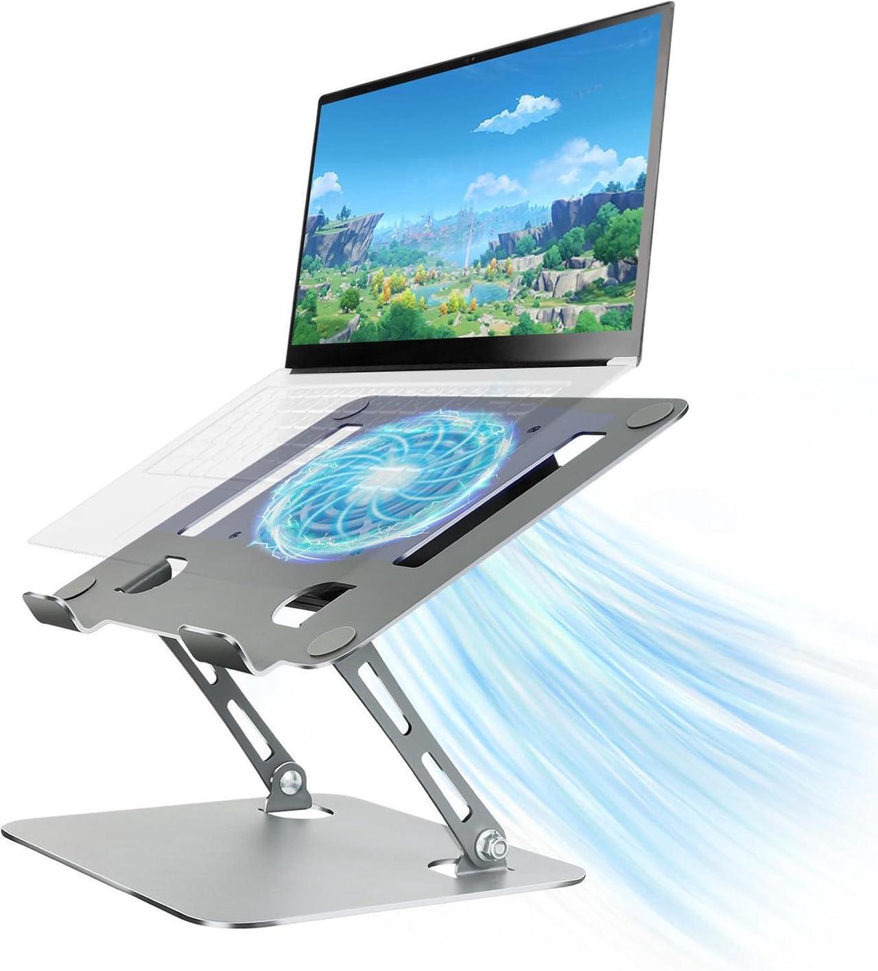 Main image of Desk Laptop Stand with Cooling Fan, Adjustable Height Laptop Cooling Pad, Ergonomic Laptop Stand, Fully Compatible with Laptops and Tablets from 10 to 16 Inches