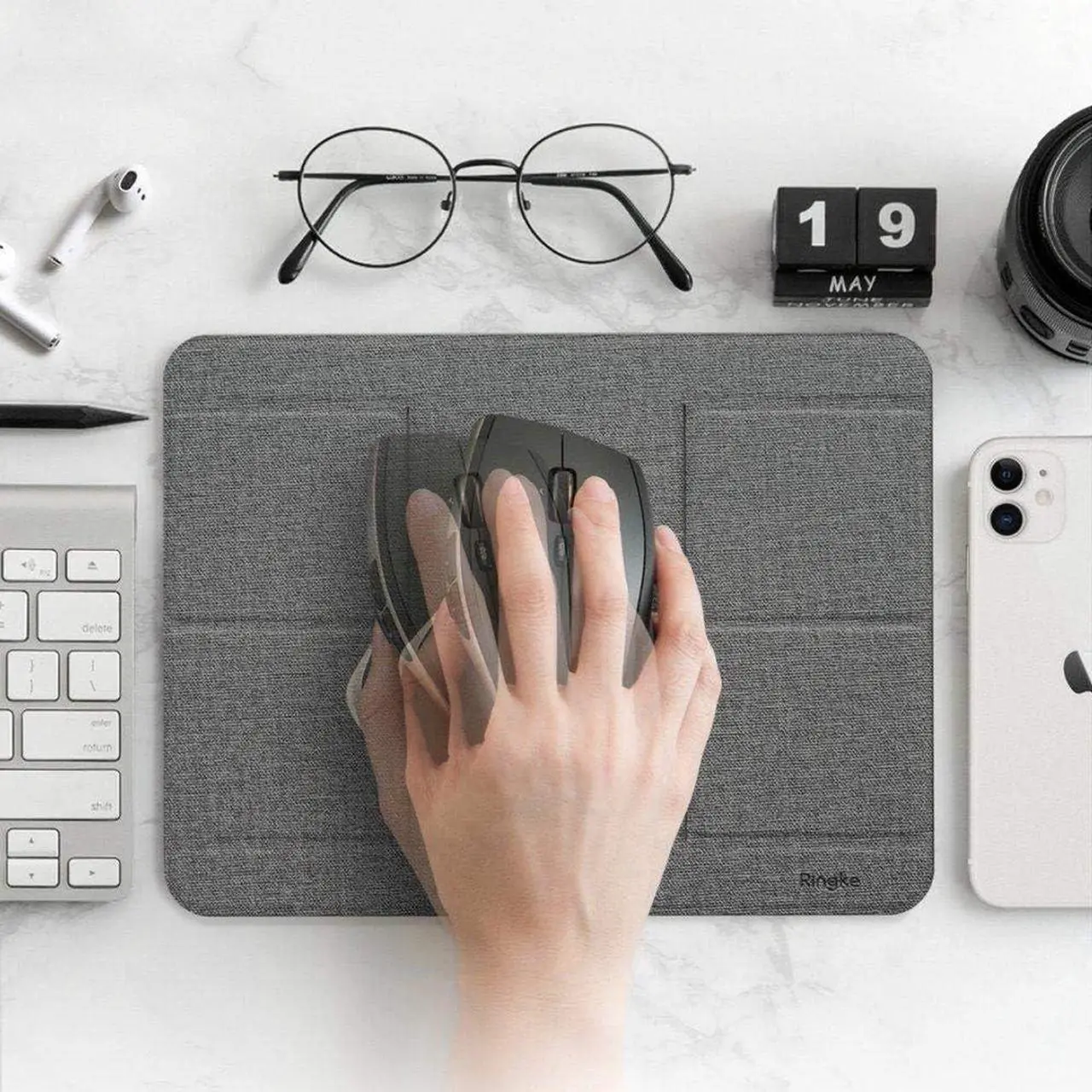 Alt view image 6 of 7 - Ringke Folding Stand 2 [Foldable & Portable Laptop Stand] Lightweight Anti-Slip Universal Cooling Tablet Stand Designed for MacBook Stand - Gray