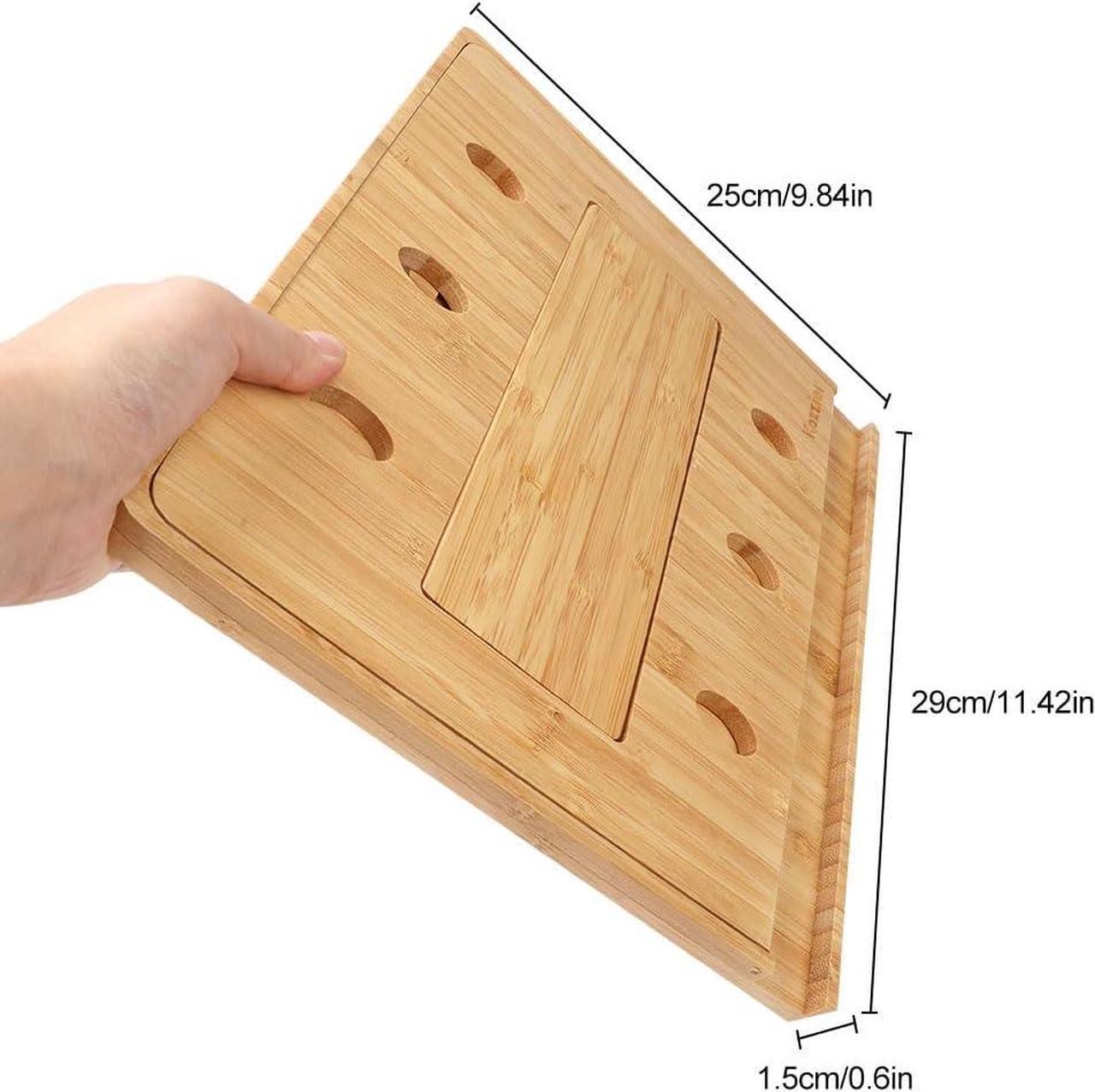 Alt view image 6 of 7 - iCozzier Bamboo Foldable Laptop Stand Holder Adjustable Notebook Tablet Desk Bed Heat Dissipation Mount for MacBook,Netbook,Ultrabook