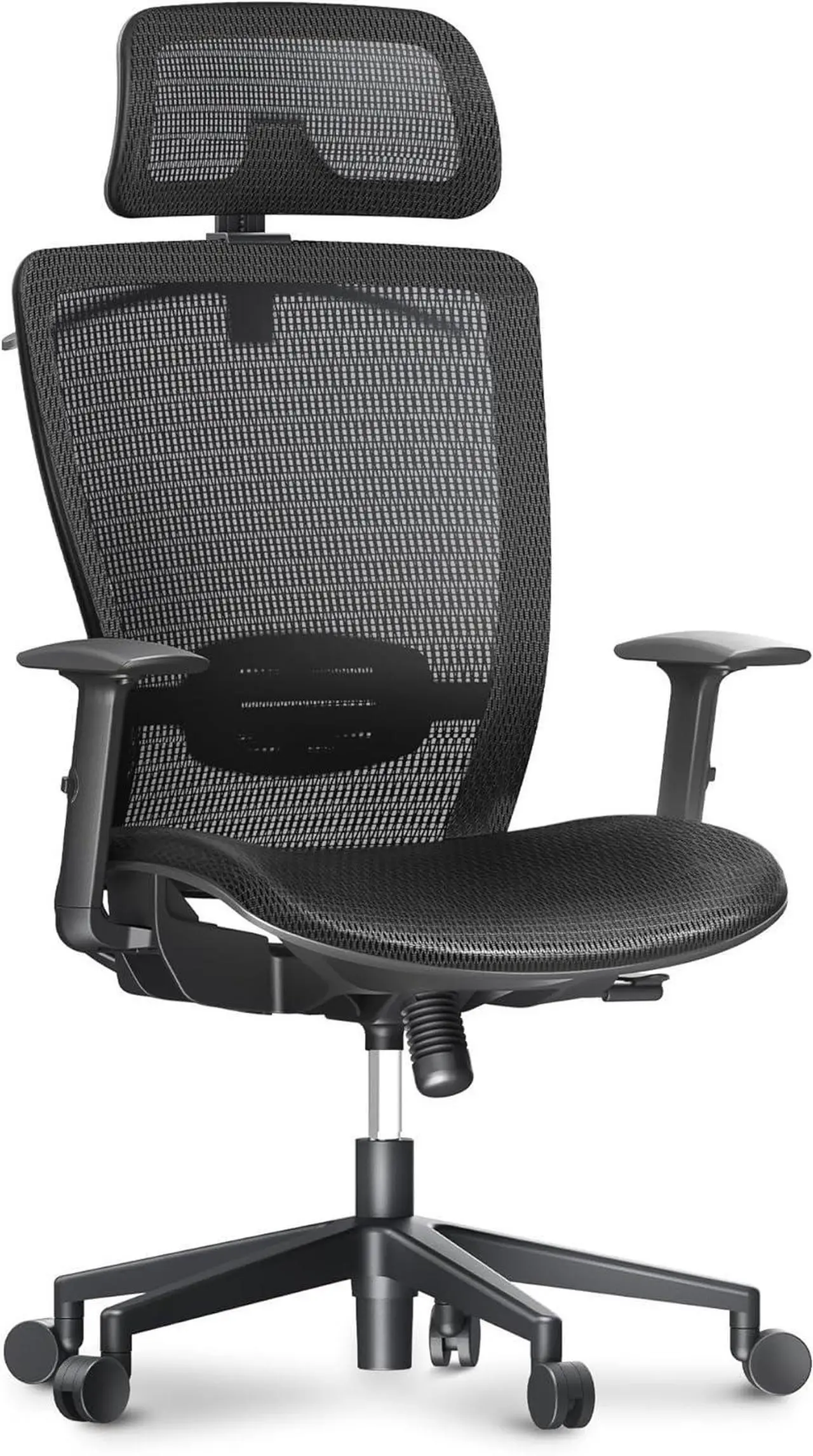 FLEXISPOT Ergonomic Office Chair High Back Mesh Swivel Computer Chair Home Office Desk Chairs with Wheels Lumbar Support Deep Black - Thumbnail 2