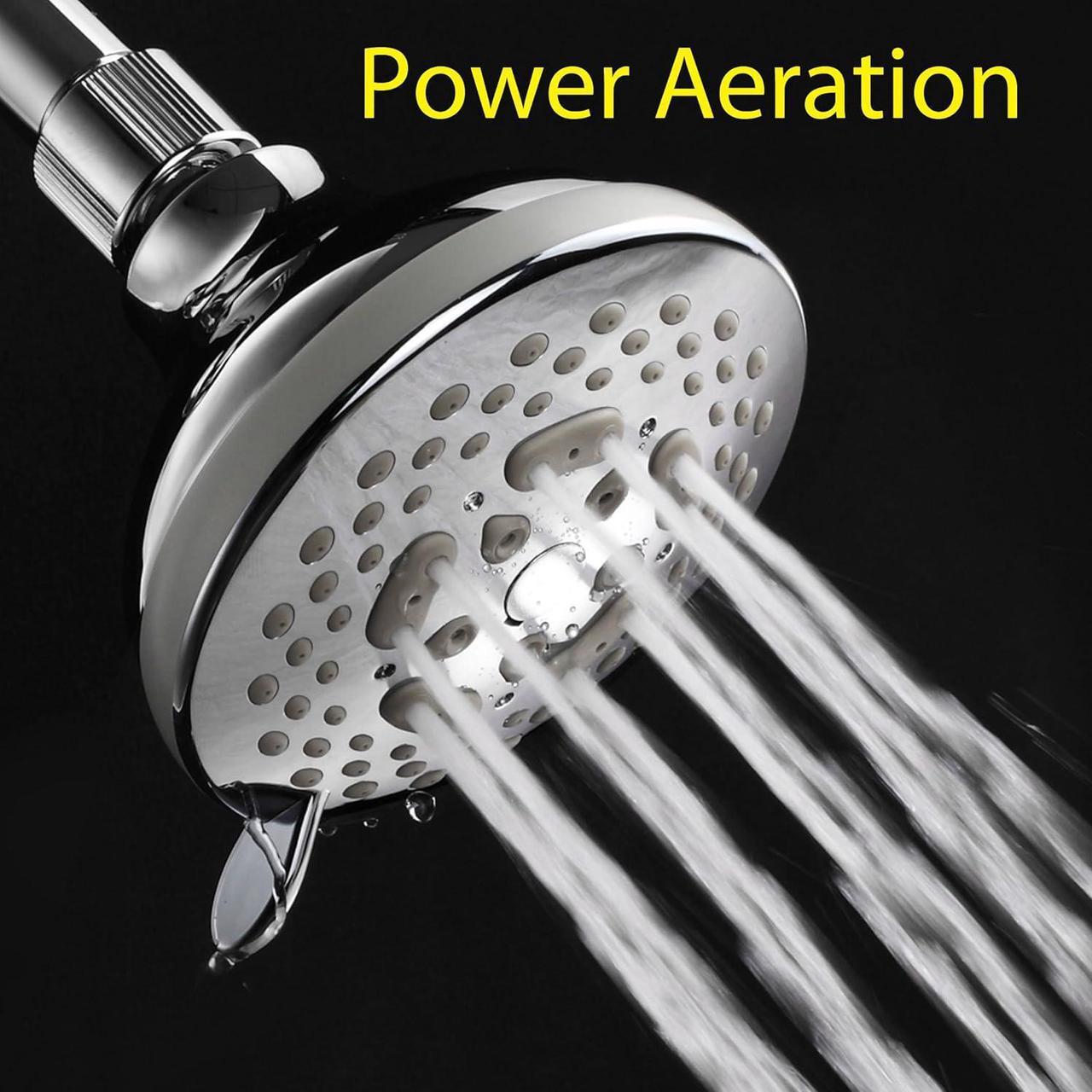 Alt view image 4 of 7 - HOTEL SPA - Shower Head High Pressure with High Flow Showerhead - 4.25 Inch Rain Shower Head - Chrome Shower Heads, 7-Setting, French Designer Collection, Showerspa (Chrome)