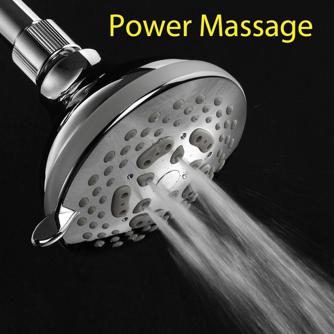 Alt view image 3 of 7 - HOTEL SPA - Shower Head High Pressure with High Flow Showerhead - 4.25 Inch Rain Shower Head - Chrome Shower Heads, 7-Setting, French Designer Collection, Showerspa (Chrome)