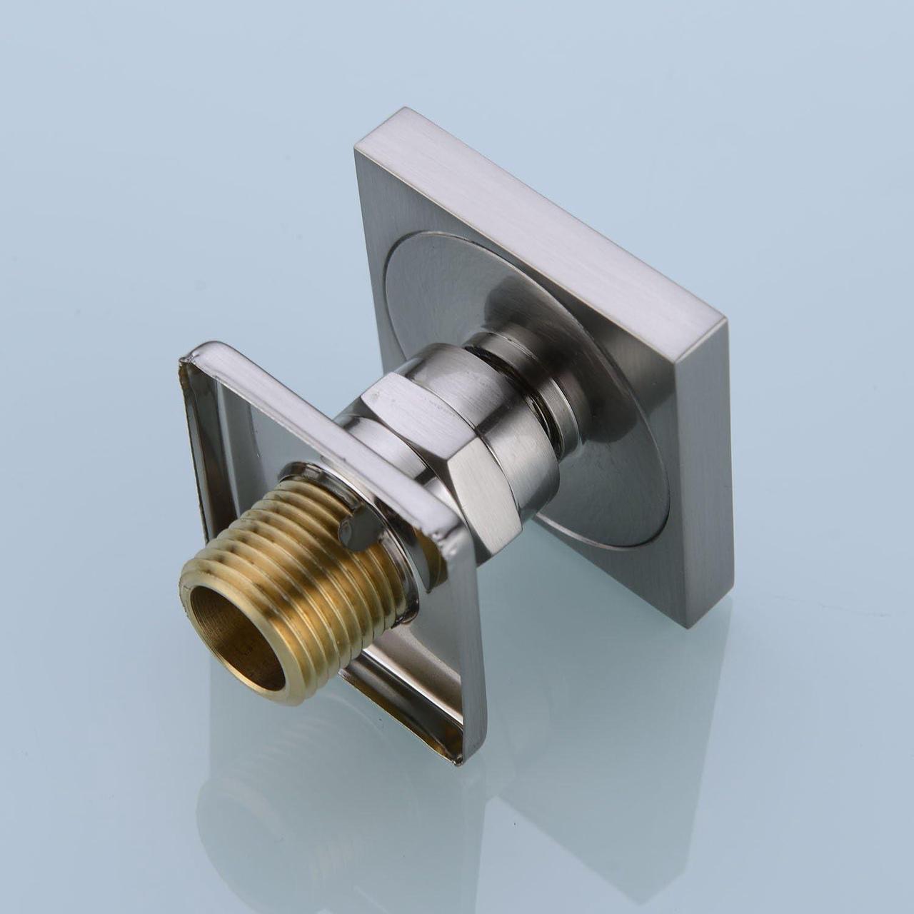 Alt view image 5 of 7 - Solid Brass Body Spray Shower Jet Adjustable Massage Spa Side Sprayer Wall Mounted Shower Set, Square Brushed Nickel Finish