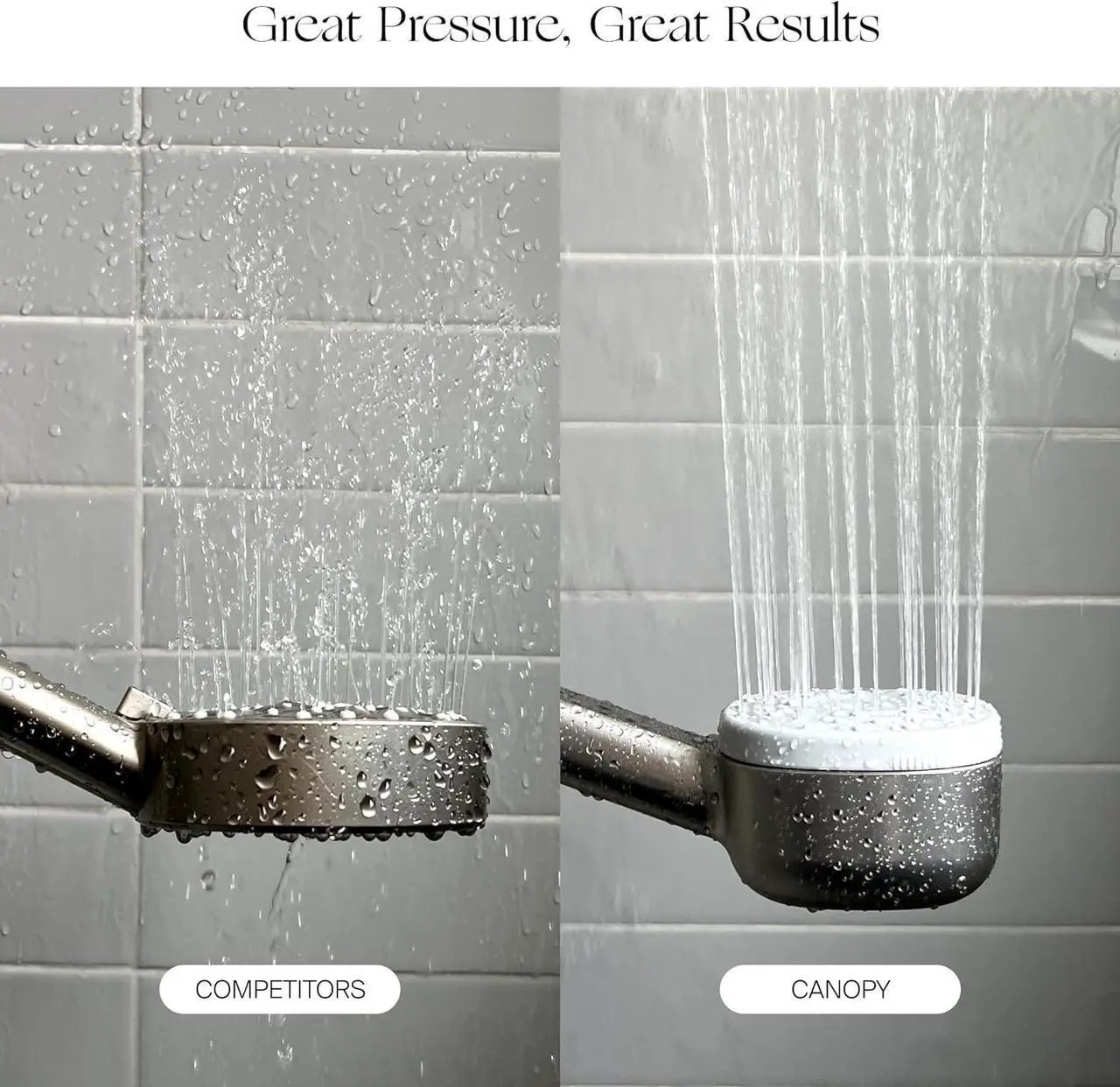 Alt view image 4 of 7 - Canopy Handheld Filtered Shower Head & Scalp Massager - High Pressure Shower Head Filter for Hard Water - Reduce Impurities for Healthier Scalp, Skin & Hair - Hair Growth - Brass