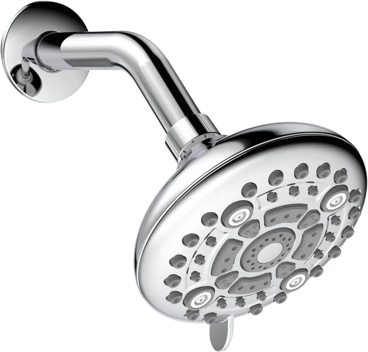 Alt view image 4 of 7 - ABS Multi Function Rain Overhead Shower Head 6 Inch,Without ARM, with mesh Shower Filter, Chrome, Polished Finish