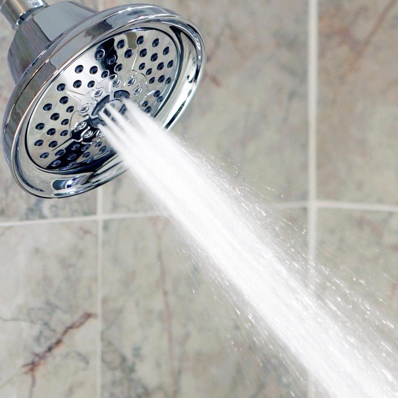 Alt view image 7 of 7 - Massaging Shower Head High Pressure - Multi-Function, Massage Rainfall Showerhead With Boosting Mist For Low Flow Showers & Adjustable Water Saving Nozzle, 2.5 GPM - Chrome