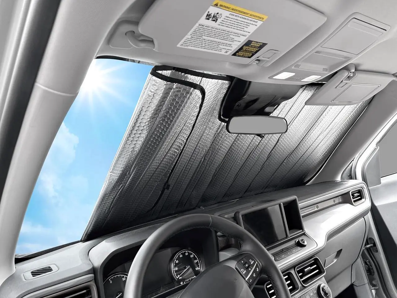 Alt view image 7 of 7 - YelloPro Side Window Front Seat Reflective Sunshade Custom Fit for 2021 2022 2023 2024 2025 Ford Bronco Sport SUV, Base, Big Bend, Outer Banks, Badlands, First Edition (2pcs) [Made in USA]