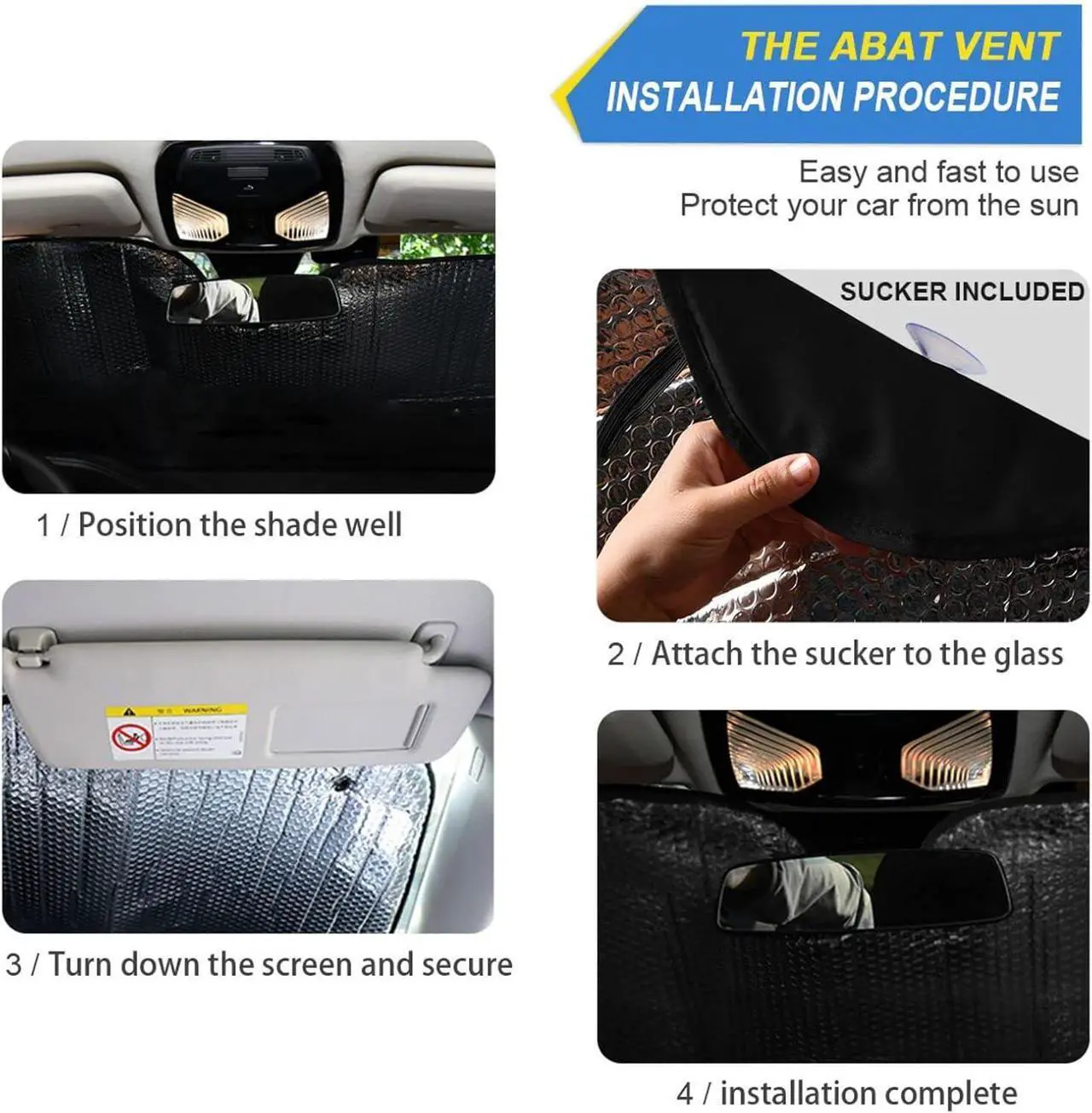 Alt view image 2 of 7 - ALAZA Afro American Woman in Shock Shade Windshield Sun Shade,Foldable Car Sun Shade for Front Windshield Sunshades Protector Blocks UV Rays Sun Visor Protect and Cool Your Vehicle Interior