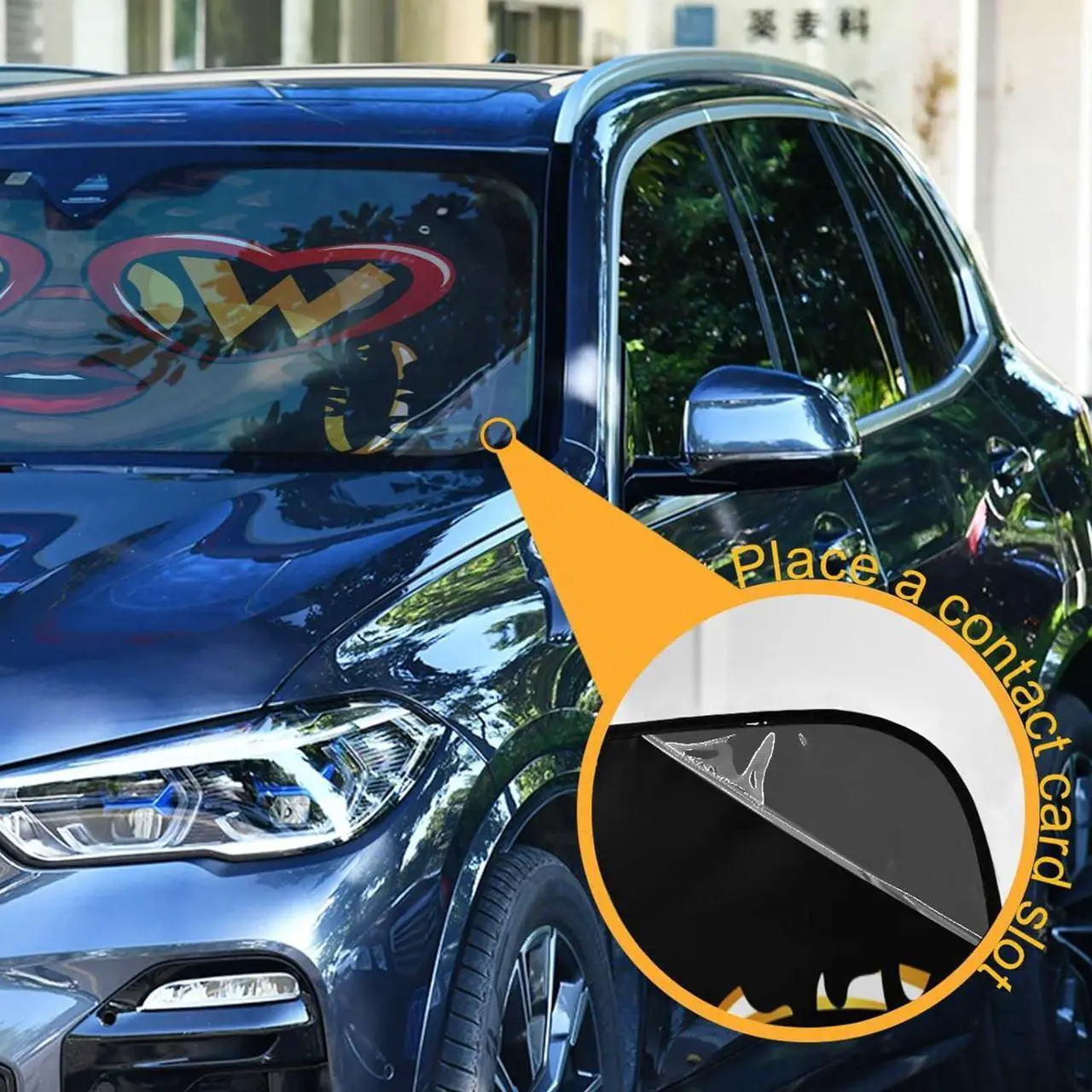 Alt view image 3 of 7 - ALAZA Afro American Woman in Shock Shade Windshield Sun Shade,Foldable Car Sun Shade for Front Windshield Sunshades Protector Blocks UV Rays Sun Visor Protect and Cool Your Vehicle Interior