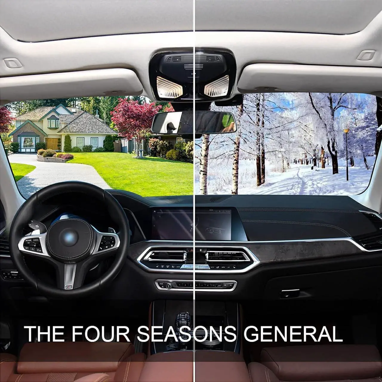 Alt view image 5 of 7 - ALAZA Afro American Woman in Shock Shade Windshield Sun Shade,Foldable Car Sun Shade for Front Windshield Sunshades Protector Blocks UV Rays Sun Visor Protect and Cool Your Vehicle Interior