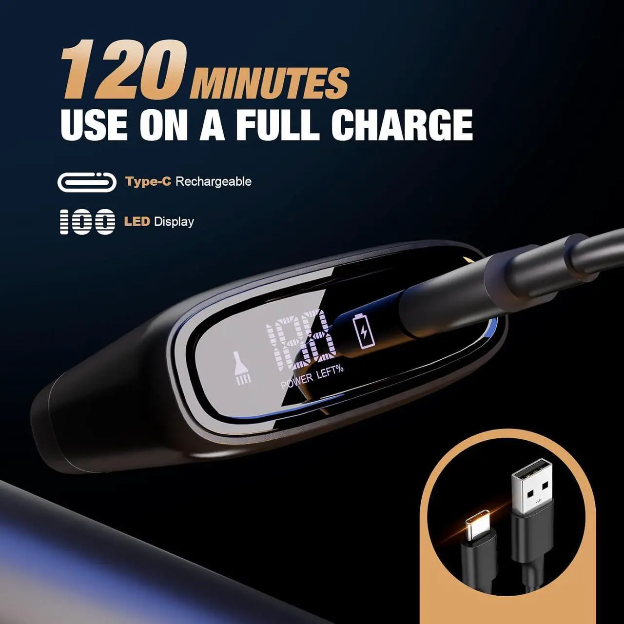 Alt view image 6 of 7 - Mens Foil Shaver Professional, Portable Mens Facial Hair Groomer Magnetic BladeElectric Razors for Men(Black)