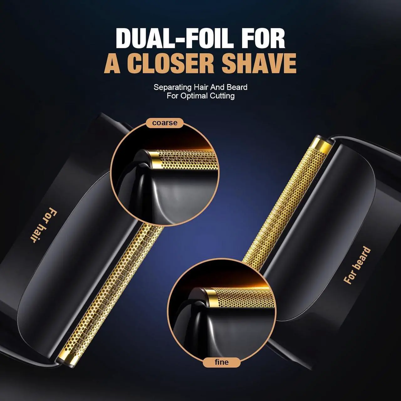 Alt view image 4 of 7 - Mens Foil Shaver Professional, Portable Mens Facial Hair Groomer Magnetic BladeElectric Razors for Men(Black)
