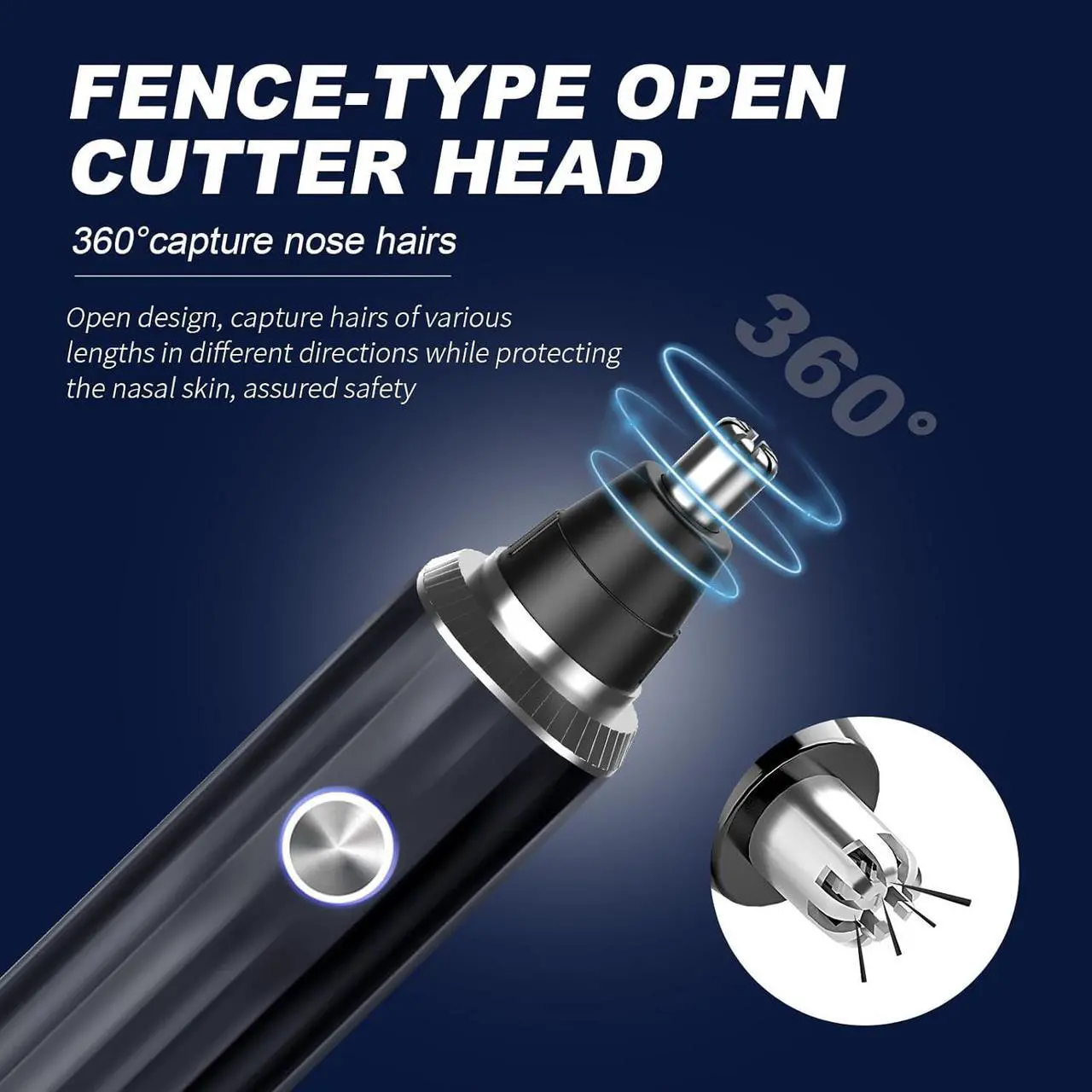 Alt view image 3 of 7 - LED Display Ear and Nose Hair Trimmer Clipper for Men Women,2025 Rechargeable 2 in 1 Professional Painless Eyebrow & Facial Hair Trimmer with Powerful Motor and Dual-Edge Blades Easy Cleansing