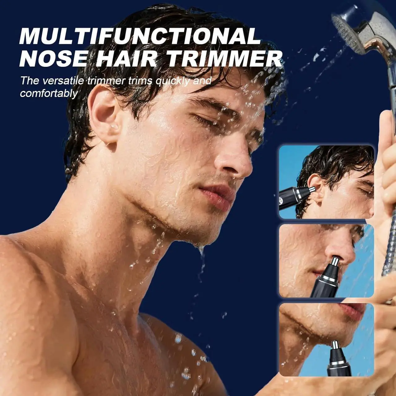 Alt view image 5 of 7 - LED Display Ear and Nose Hair Trimmer Clipper for Men Women,2025 Rechargeable 2 in 1 Professional Painless Eyebrow & Facial Hair Trimmer with Powerful Motor and Dual-Edge Blades Easy Cleansing