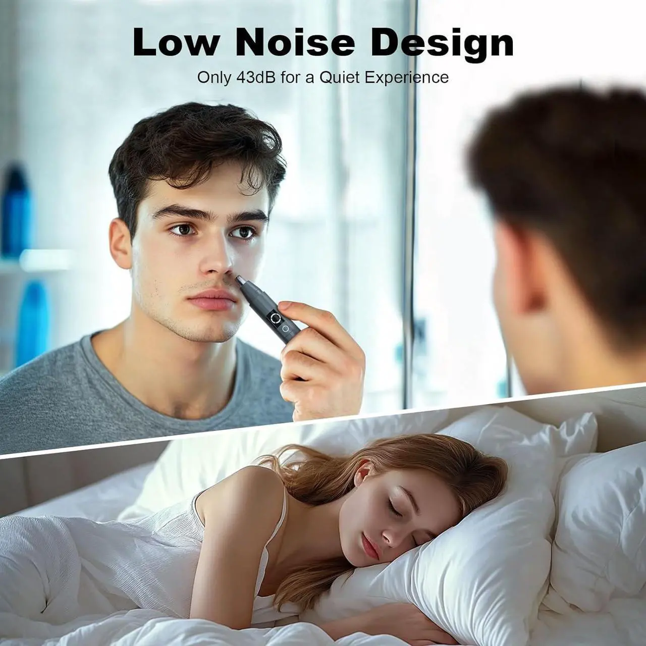 Alt view image 6 of 6 - JISHO Rechargeable Ear and Nose Hair Trimmer for Men Women-12000 RPM Powerful Motor with Dual Edge Blades, Waterproof, USB Type-C, Easy to Clean Travel Size