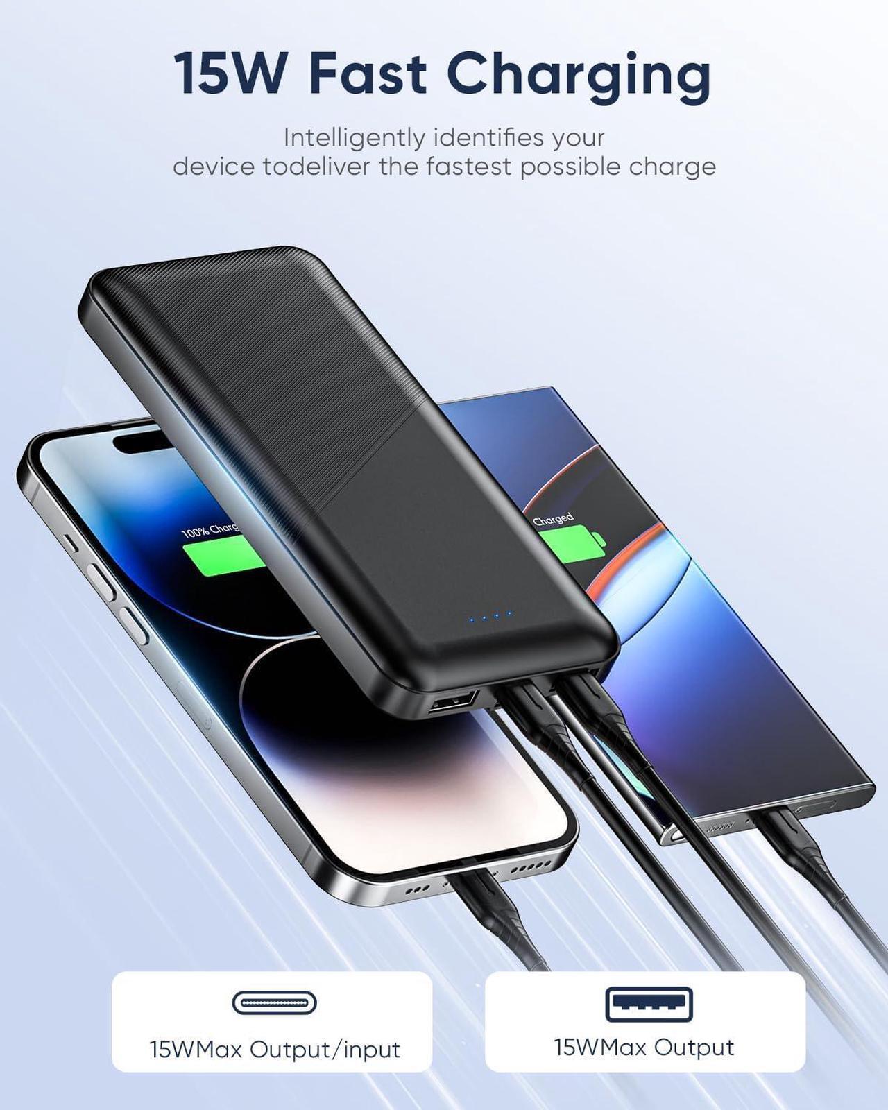 Alt view image 2 of 7 - Feeke Portable-Charger-Power-Bank - 2 Pack 15000mAh Dual USB Power Bank Output 5V3.1A Fast Charging Portable Charger Compatible with Smartphones and All USB Devices