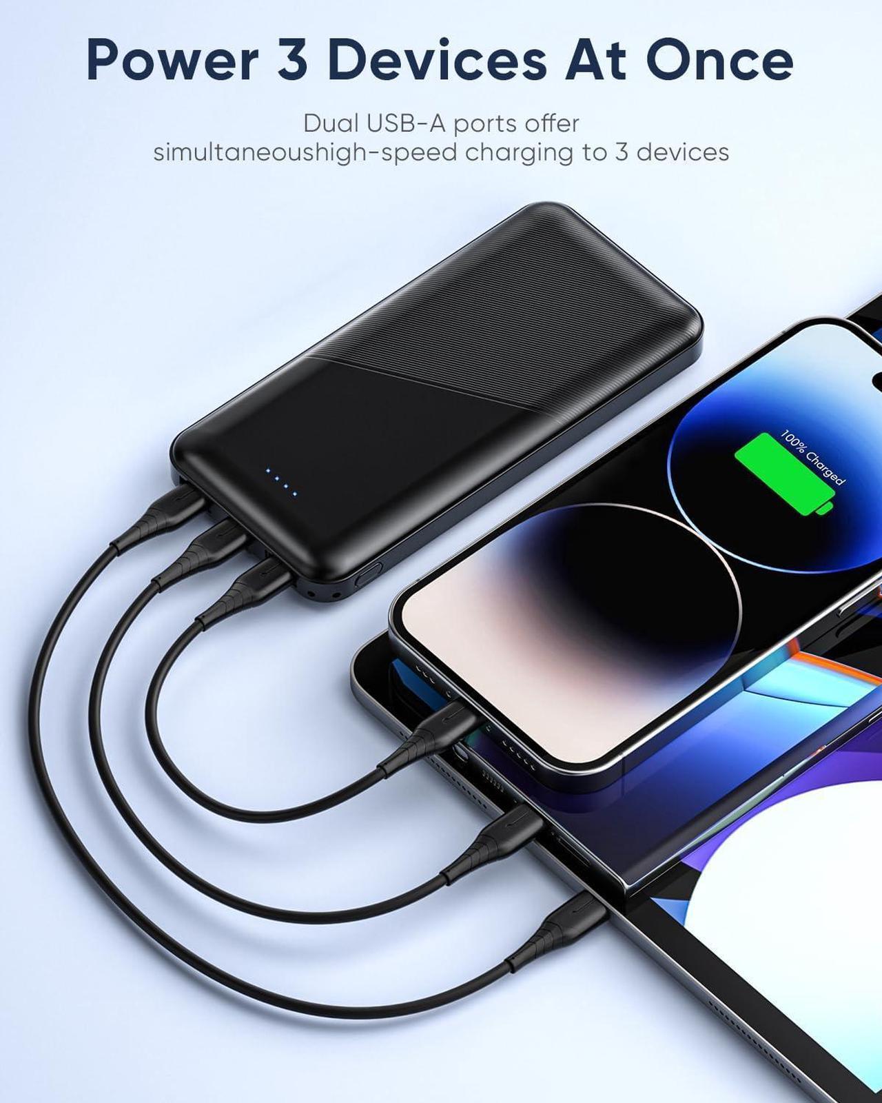 Alt view image 3 of 7 - Feeke Portable-Charger-Power-Bank - 2 Pack 15000mAh Dual USB Power Bank Output 5V3.1A Fast Charging Portable Charger Compatible with Smartphones and All USB Devices