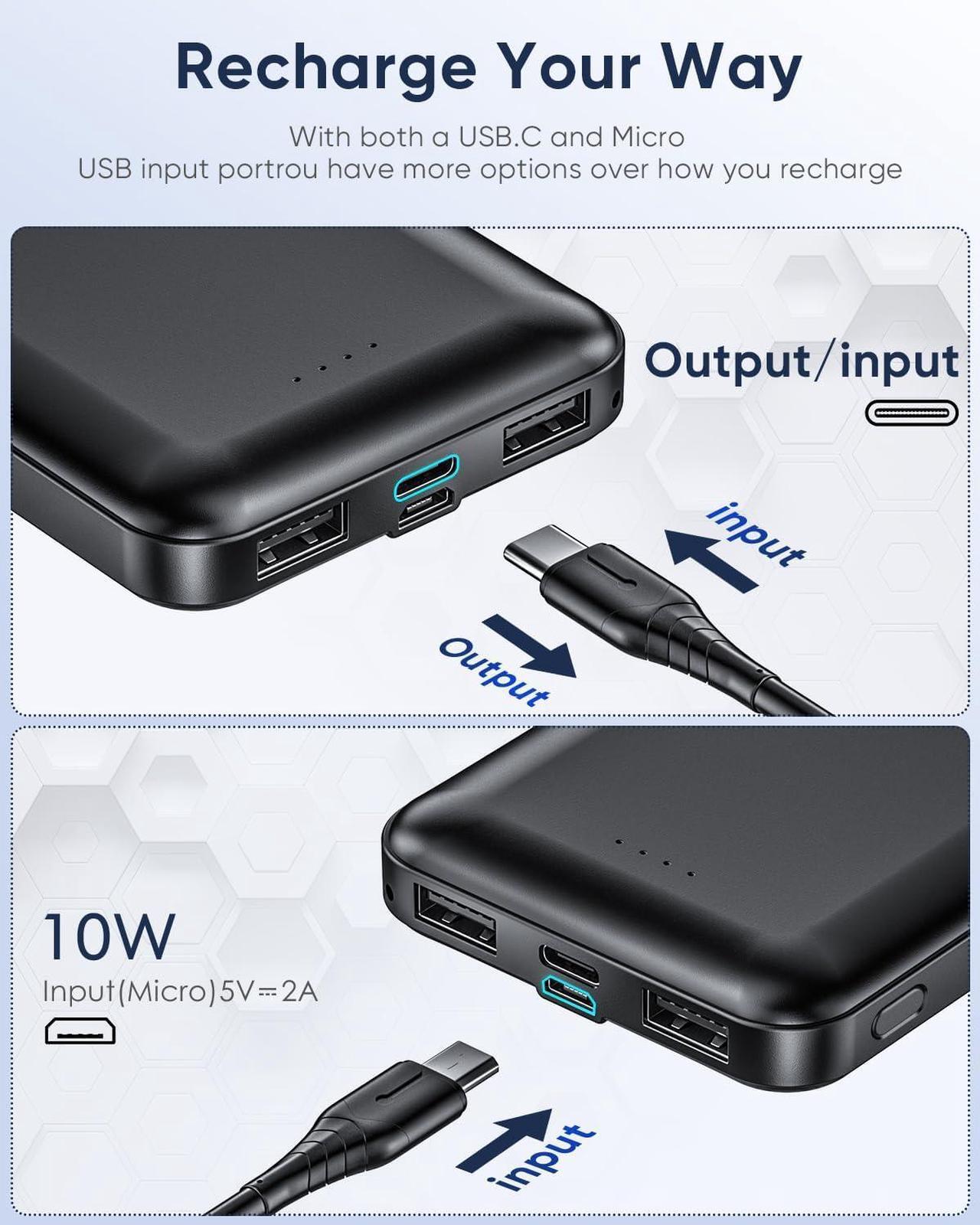 Alt view image 5 of 7 - Feeke Portable-Charger-Power-Bank - 2 Pack 15000mAh Dual USB Power Bank Output 5V3.1A Fast Charging Portable Charger Compatible with Smartphones and All USB Devices
