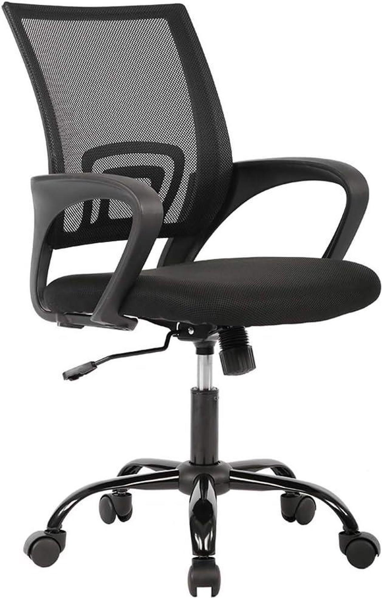 BestOffice Office Chair Ergonomic Desk Chair Mesh Computer Chair Lumbar Support Modern Executive Adjustable Stool Rolling Swivel Chair for Back Pain (Black)