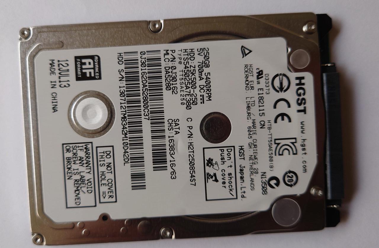 Alt view image 3 of 7 - TOTALCONSOLE 2.5 Inch 250GB SATA HDD OEM HITACHI - Z5K500-250 0J30162 DA5280 Cmpatible with Laptops, PS3 Slim