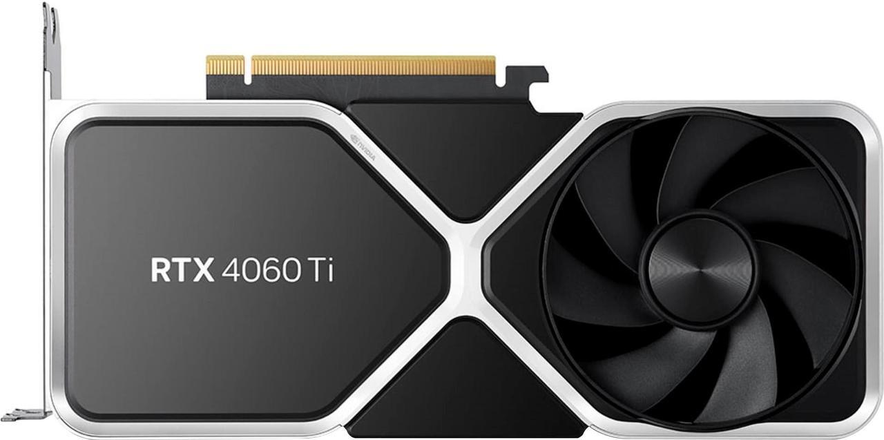Main image of NVIDIA GeForce RTX 4060 Ti Founders Edition Graphics Card 8GB GDDR6X - Titanium and Black