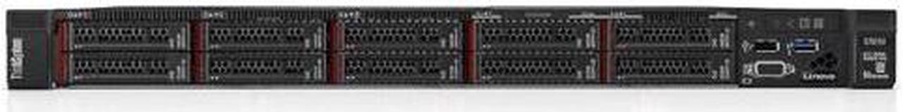 Lenovo ThinkSystem SR258 Rack Server Bundle with Rail Kit, Windows Server 2019, Intel Xeon E-2136 6-Core 3.3GHz, 16GB DDR4, 8TB HDD, RAID