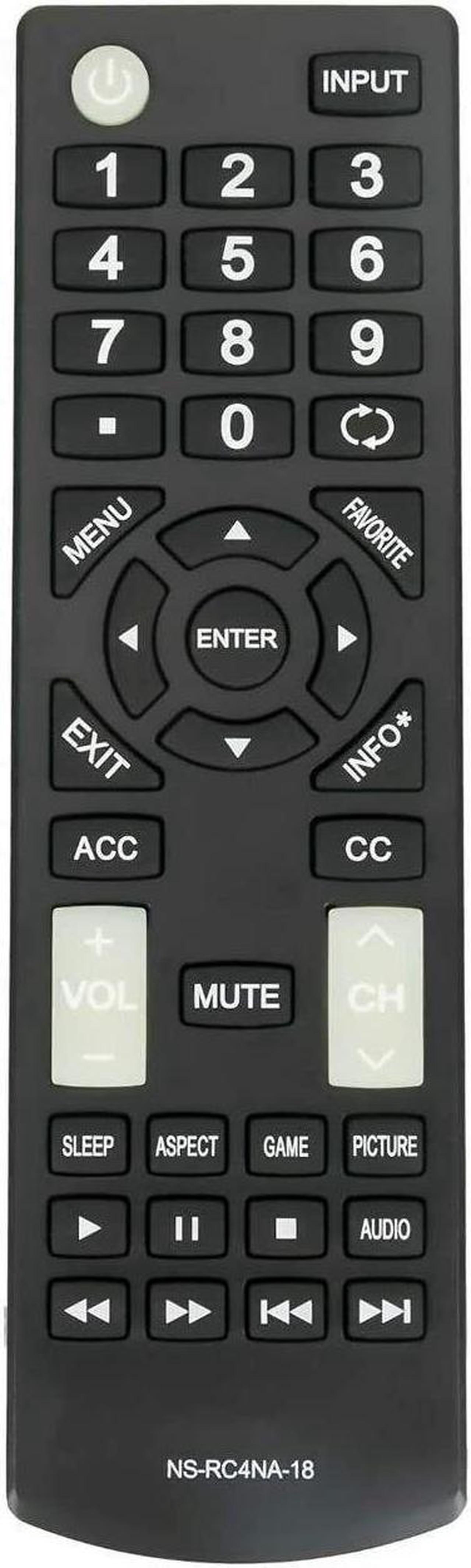 Alt view image 3 of 7 - Insignia Remote Control (NS-RC4NA-18) for Select Insignia TVs - Black