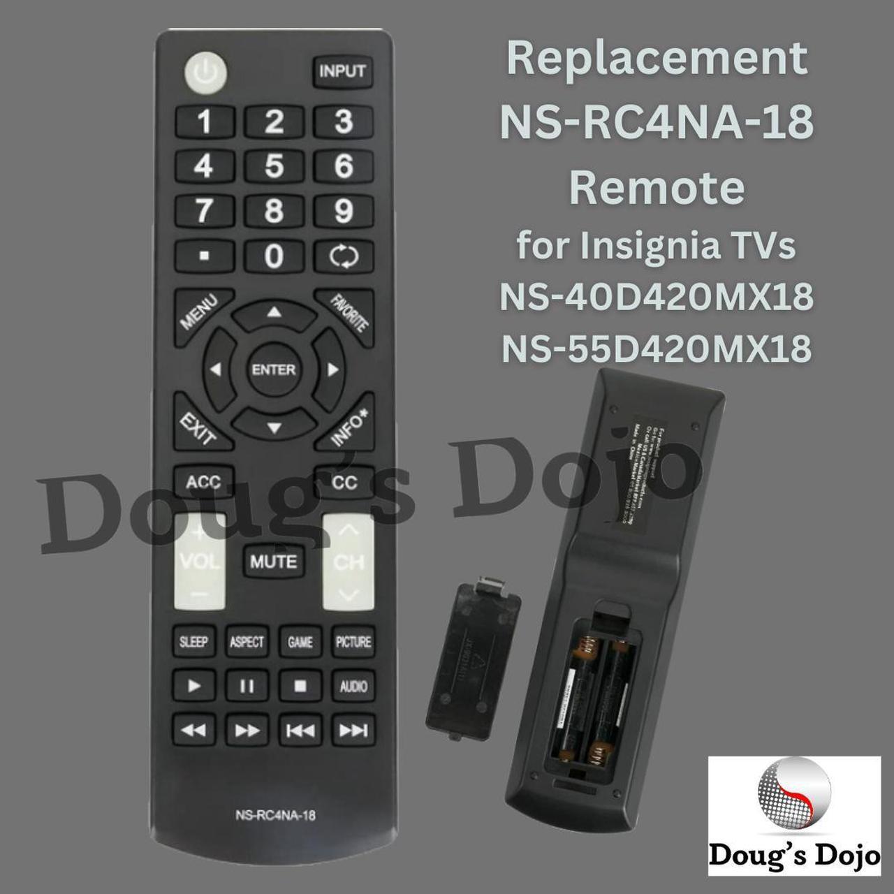 Alt view image 6 of 7 - Insignia Remote Control (NS-RC4NA-18) for Select Insignia TVs - Black