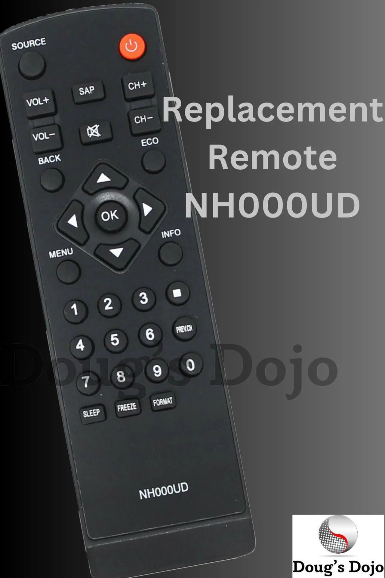 Alt view image 2 of 5 - NEW NH001UD NH000UD Remote for Sylvania Emerson TV LC320EM2 LC320EM1 LC401EM3F