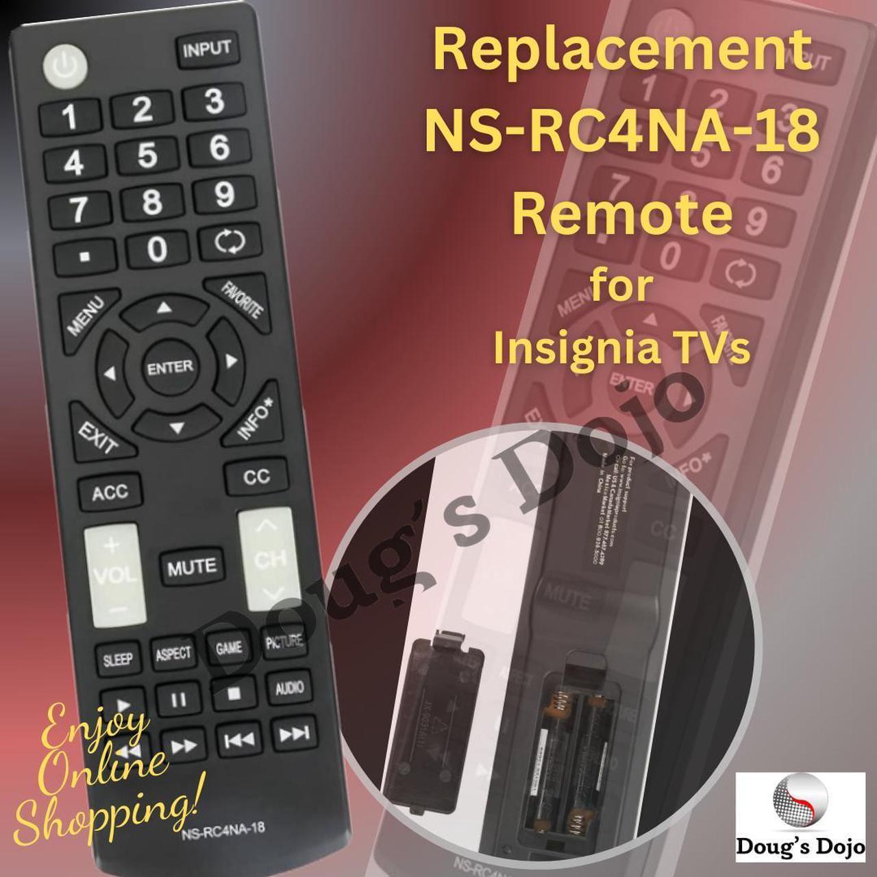 Main image of Insignia Remote Control (NS-RC4NA-18) for Select Insignia TVs - Black