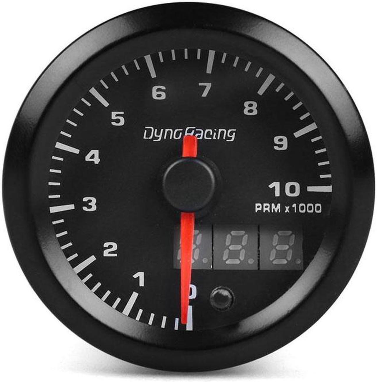 Alt view image 6 of 7 - Dynoracing 2inch 52mm Dual Display Tachometer 0-10000 Rpm Gauge 7 colors Led Car Meter With Stepper Motor