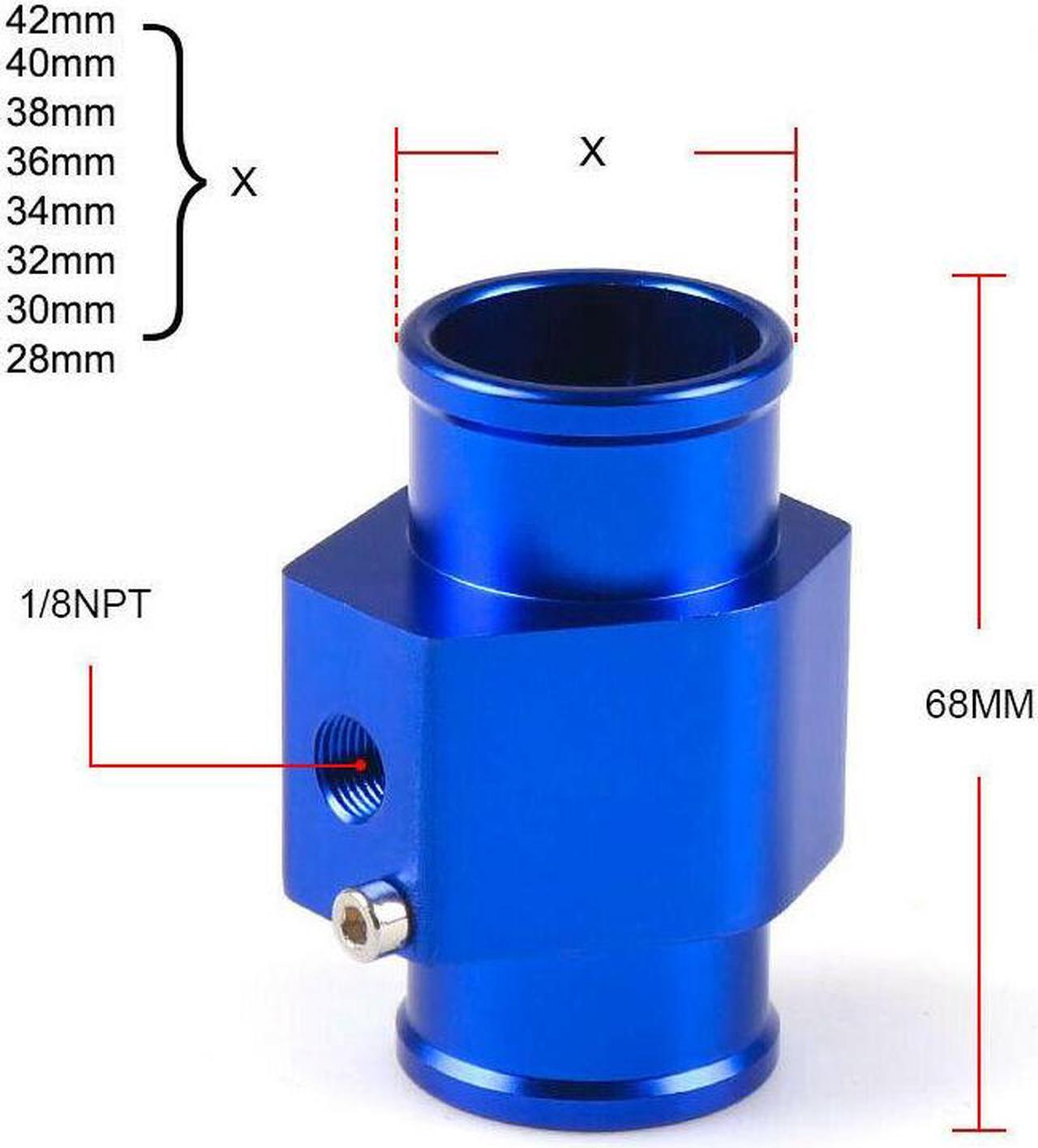 Alt view image 3 of 7 - 2" 52mm Water Temp Gauge 40-120C Pointer Auto Water Temperature Gauge Car Meter 1/8 NPT Sensor With 32mm Joint Pipe Sensor Adapter