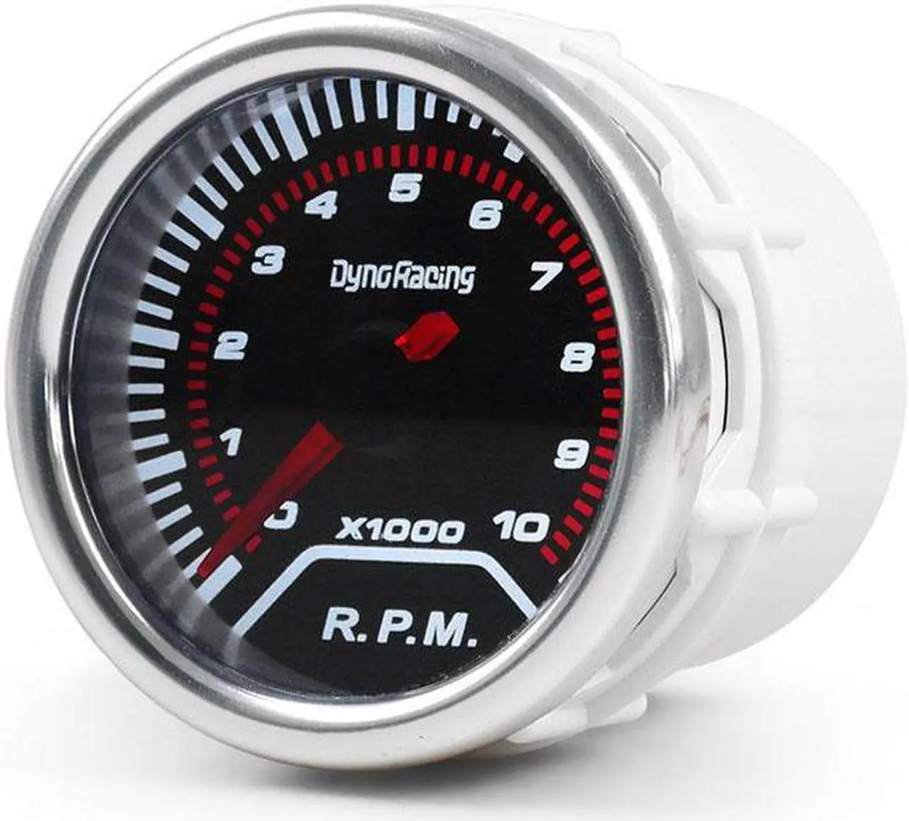 Alt view image 5 of 7 - 2" 52mm Racing Universal Tachometer Gauge Car Tacho Meter White LED 0-10000 RPM Smoke Lens Tint 1-8 Cylinder 12V