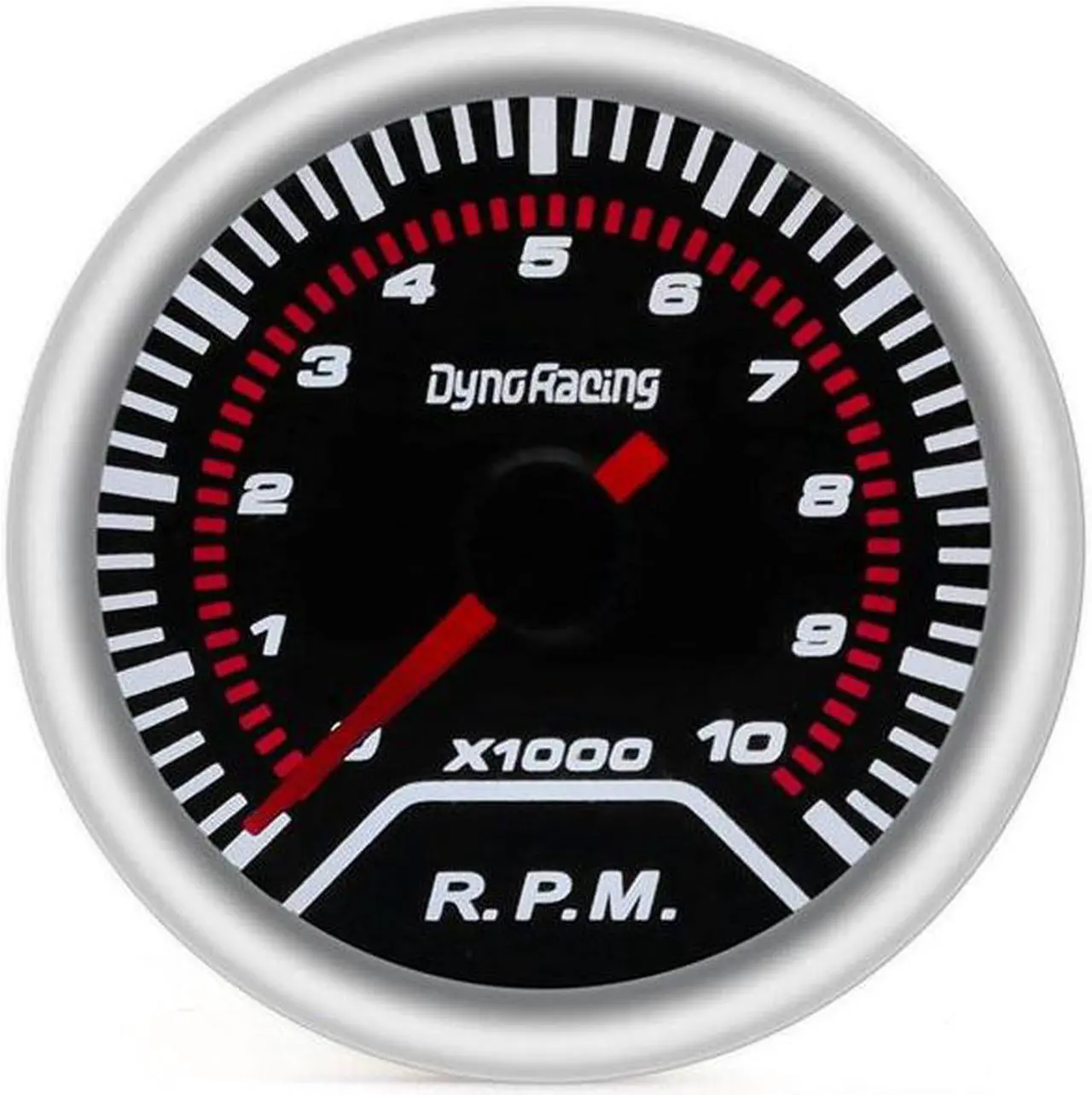 Alt view image 4 of 7 - 2" 52mm Racing Universal Tachometer Gauge Car Tacho Meter White LED 0-10000 RPM Smoke Lens Tint 1-8 Cylinder 12V