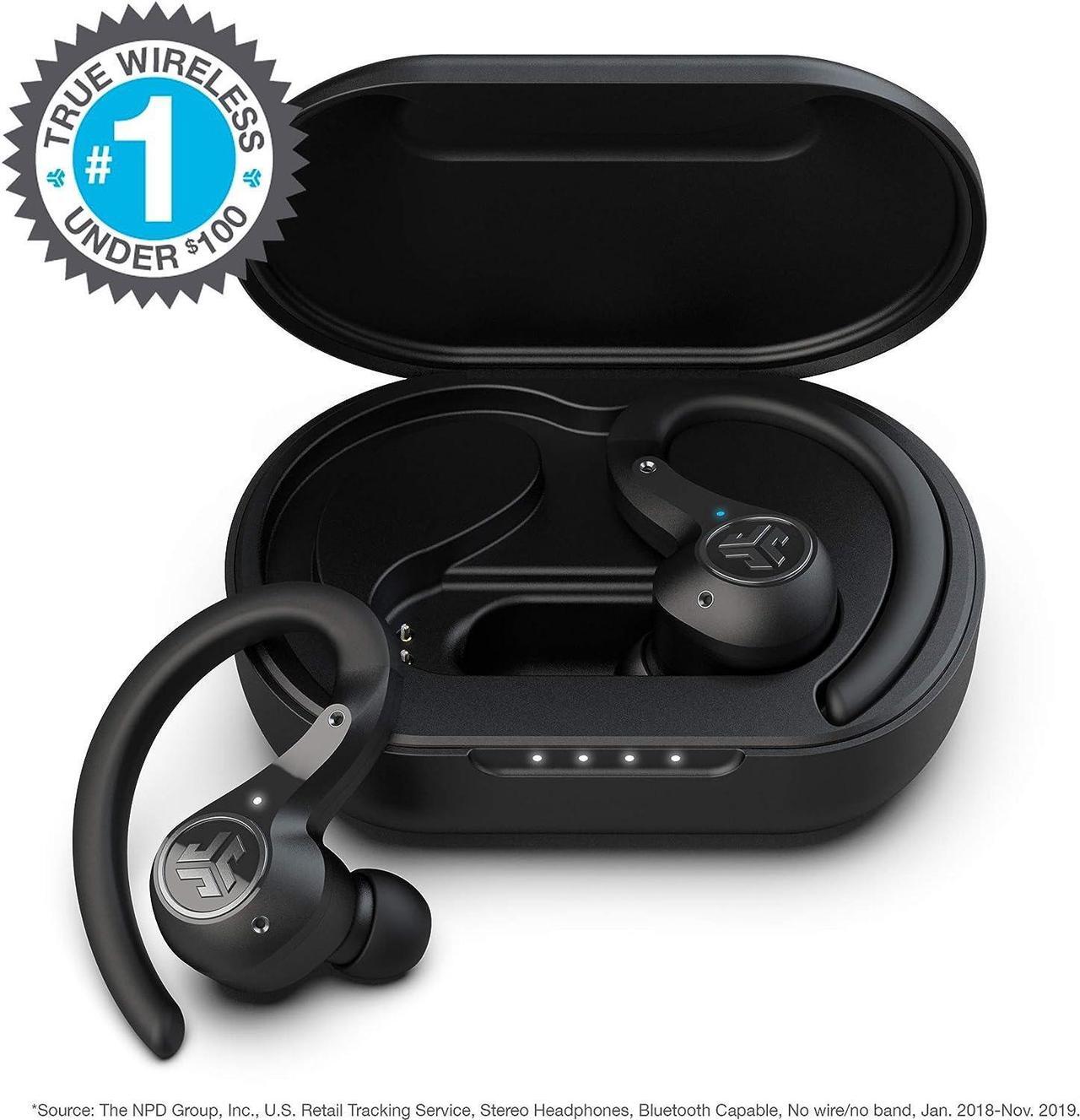 Alt view image 4 of 7 - JLab Epic Air Sport ANC Gen 2 True Wireless Bluetooth Earbuds, Headphones for Working Out, IP66 Sweatproof, 15-Hour Battery Life + 55-Hour Charging Case, Music Controls, 3 EQ Sound Settings, Black