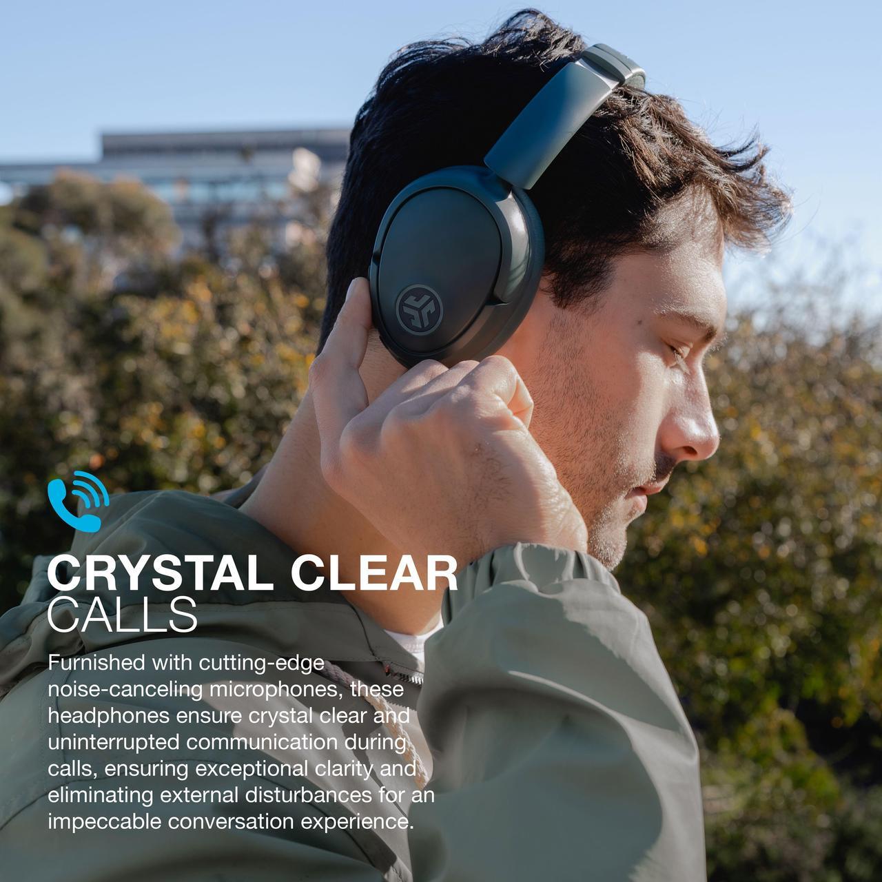 Alt view image 6 of 7 - JLab JBuds Lux ANC Wireless Headphones, Smart Active Noise Cancelling, Customizable Sound, Spatial Audio & Bluetooth LE Audio Compatible, Premium Over-Ear Bluetooth Headset, Foldable, Sage