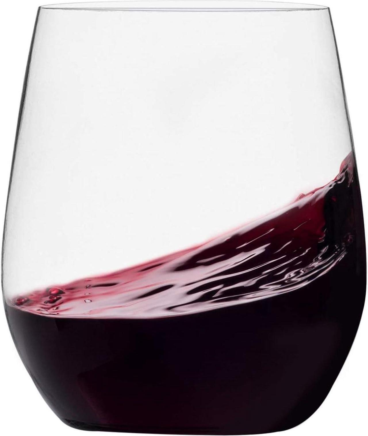 Main image of 48 Pack Plastic Stemless Wine Glasses Disposable 12 Oz Clear Plastic Wine Cups Shatterproof Recyclable and BPA-Free