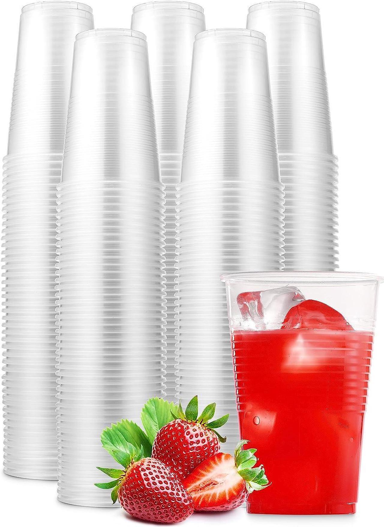 Main image of 250 Pack 16 Oz Clear Plastic Cups, Disposable Drinking Cups, Plastic Party Cups, Transparent Plastic Cups Bulk for Birthday Parties, Picnics, Ceremonies, and All Events