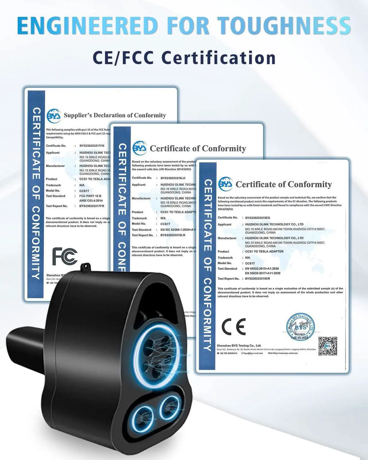 Alt view image 5 of 6 - New EnergyPower Converter Plug ccs1 combo adapter for Tesla Model S,3,X & Y