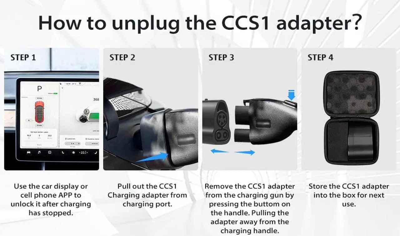 Alt view image 3 of 6 - New EnergyPower Converter Plug ccs1 combo adapter for Tesla Model S,3,X & Y