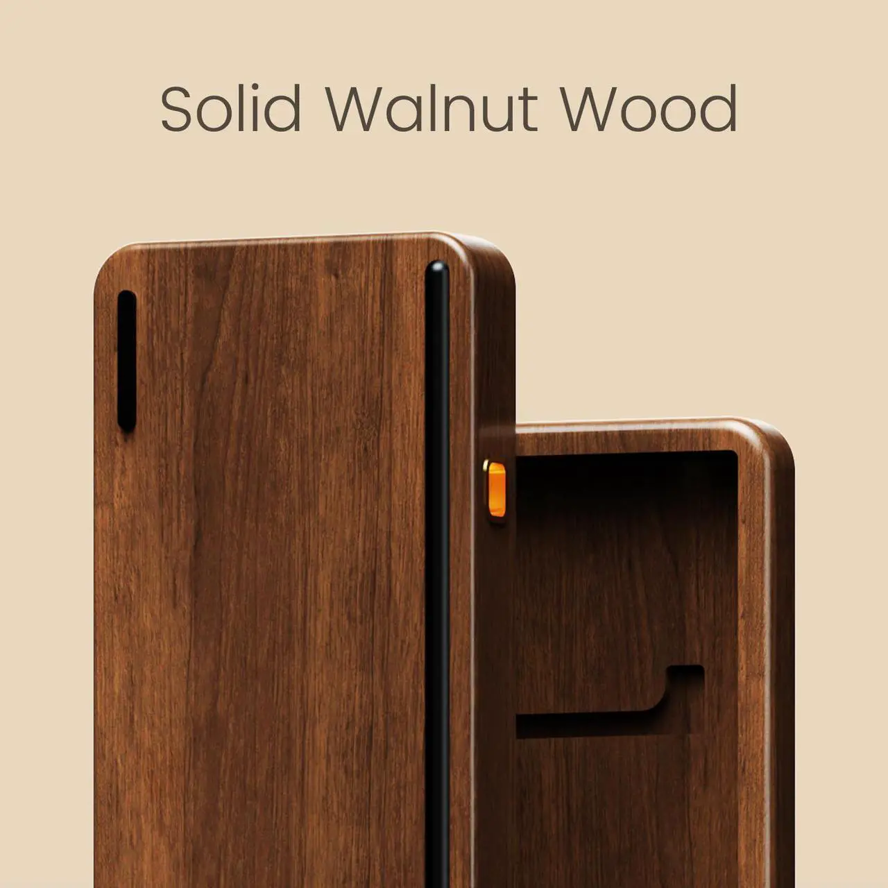 Alt view image 3 of 7 - Akko Mechanical Gaming Keyboard with Walnut Wooden Case, MU01 Autumn 65% 68-Key RGB 2.4G Wireless/Bluetooth/Wired Hot-swappable Keyboard with PBT Dye-Sub Keycaps for Mac & Win