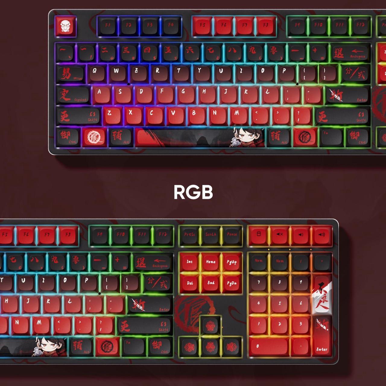Alt view image 4 of 7 - Akko Wireless Gaming Keyboard The Degenerate 5108B Plus Hot-Swappable Tri-mode Mechanical Keyboard RGB Backlight, Piano Pre Lubed Switch