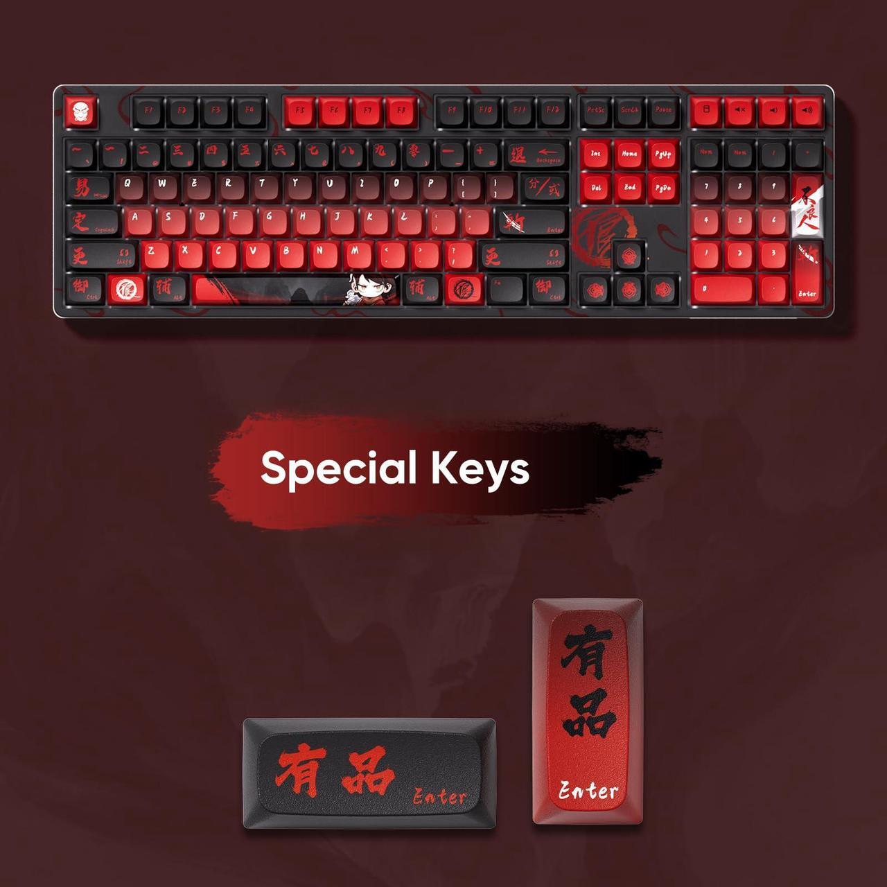 Alt view image 5 of 7 - Akko Wireless Gaming Keyboard The Degenerate 5108B Plus Hot-Swappable Tri-mode Mechanical Keyboard RGB Backlight, Piano Pre Lubed Switch