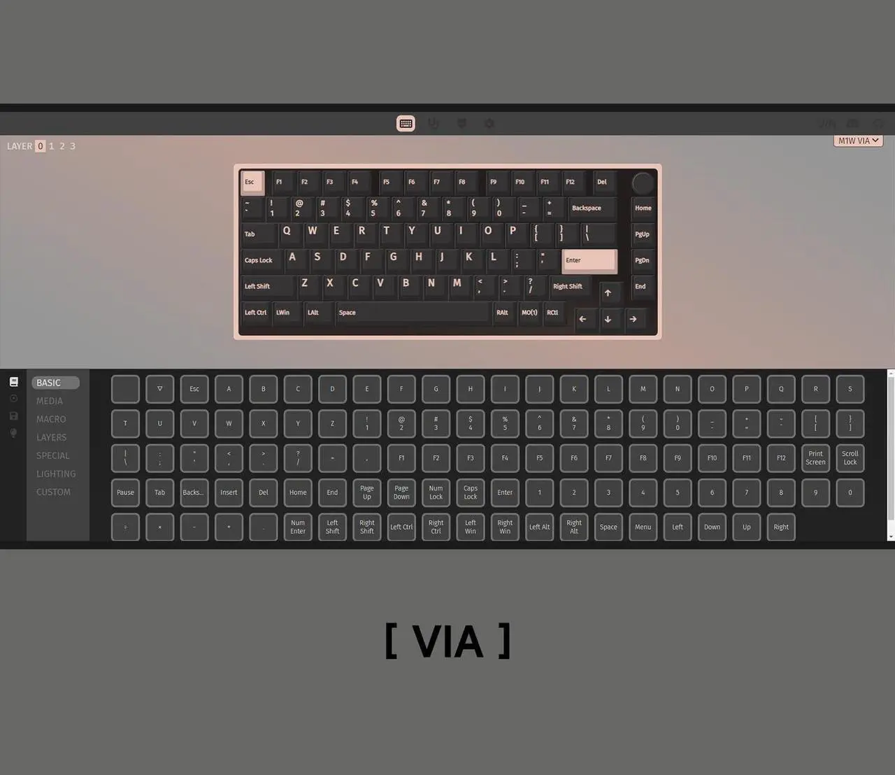 Alt view image 4 of 7 - MonsGeek M1W V3 VIA Aluminum Mechanical Keyboard 75% RGB Hot-swappable Gaming Keyboard with Knob, 6000 mAH RGB Gradient Black with PBT Double Shot Keycaps Rosewood Switch